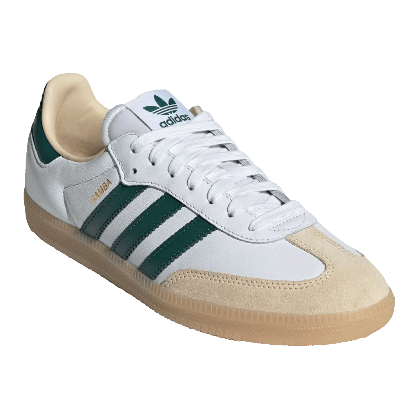 adidas Samba OG Cloud White Collegiate Green Gum Side
