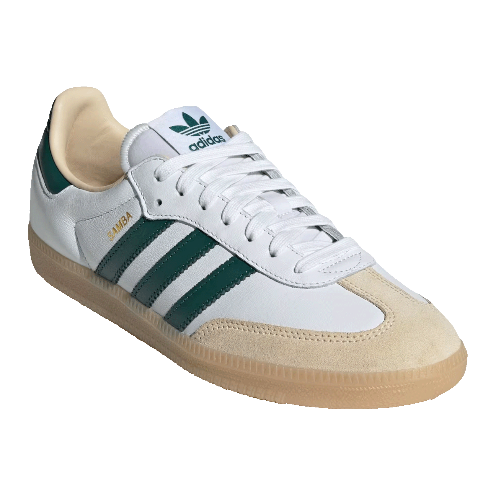 adidas Samba OG Cloud White Collegiate Green Gum Side