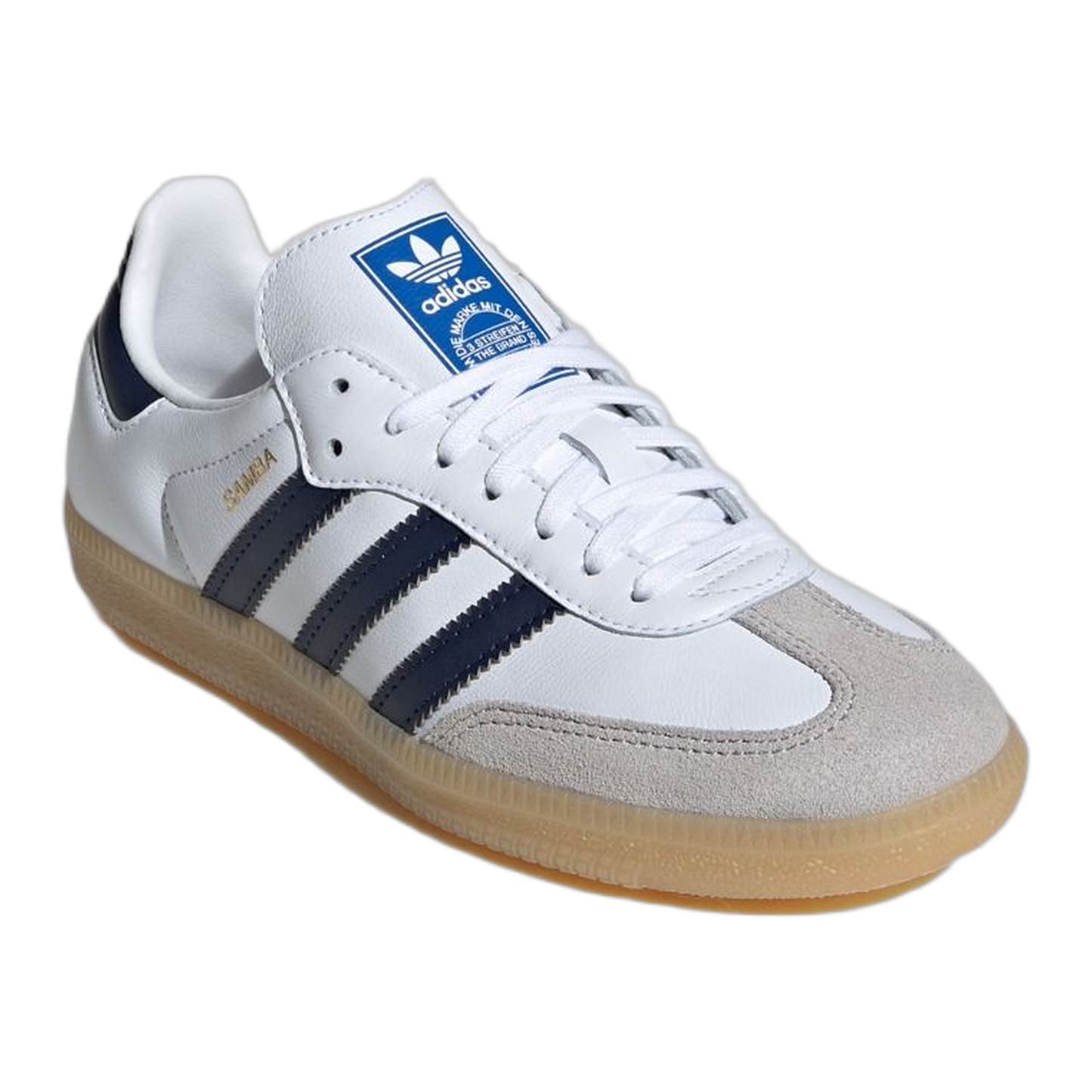 adidas Samba OG Cloud White Collegiate Navy Gum (GS) Side JI4464