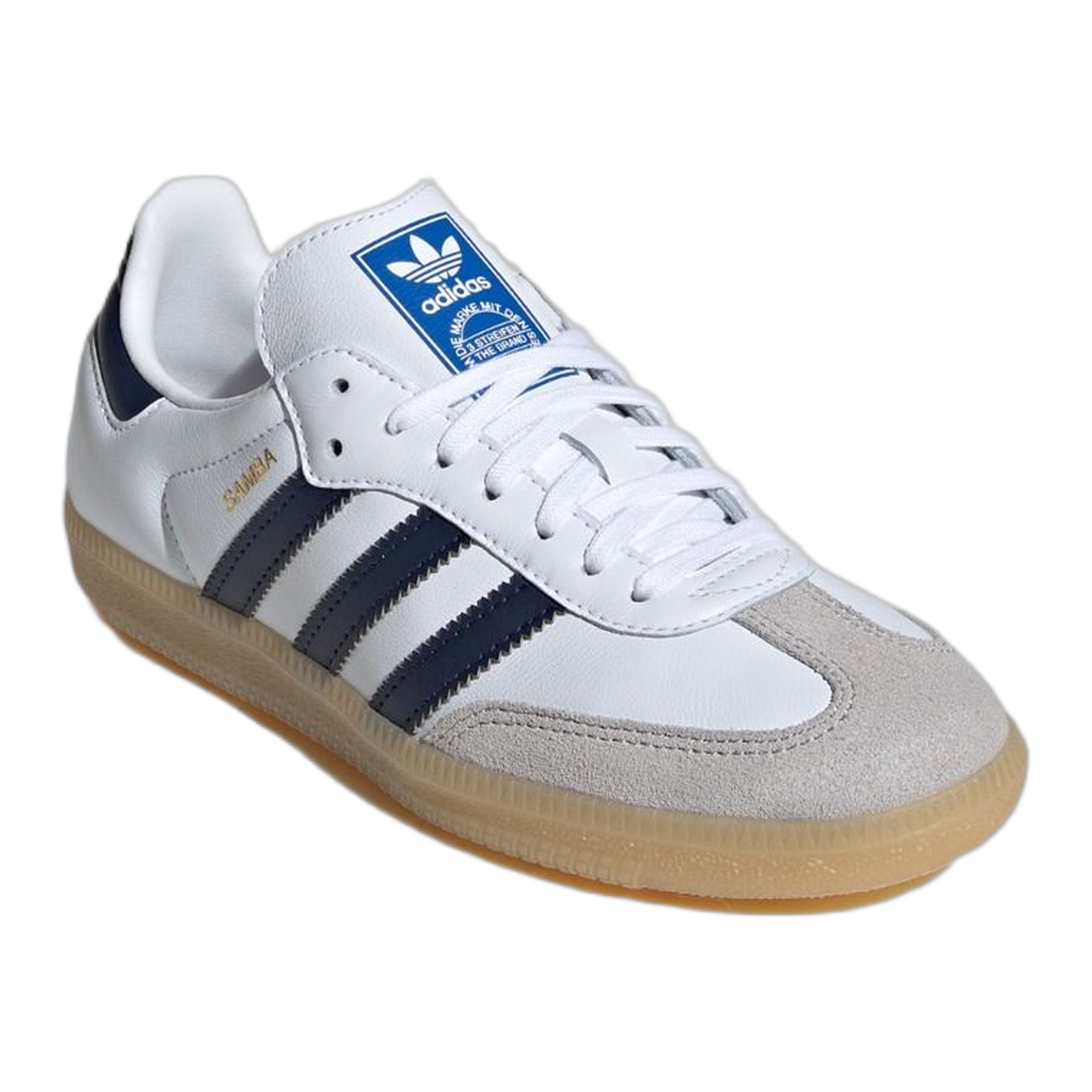 adidas Samba OG Cloud White Collegiate Navy Gum (GS) Side JI4464