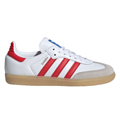 adidas Samba OG Cloud White Collegiate Red Gum (GS) JI4463