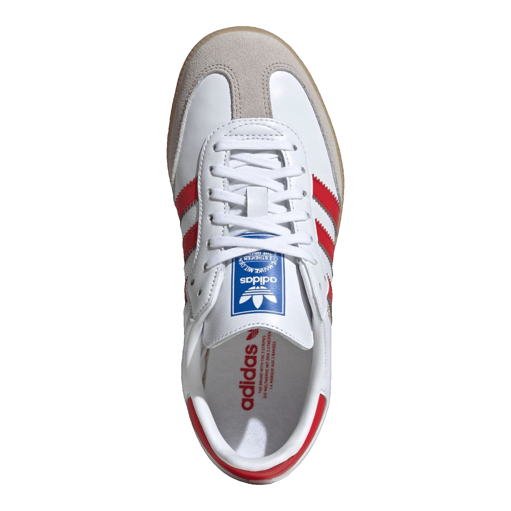 adidas Samba OG Cloud White Collegiate Red Gum (GS) Oben JI4463
