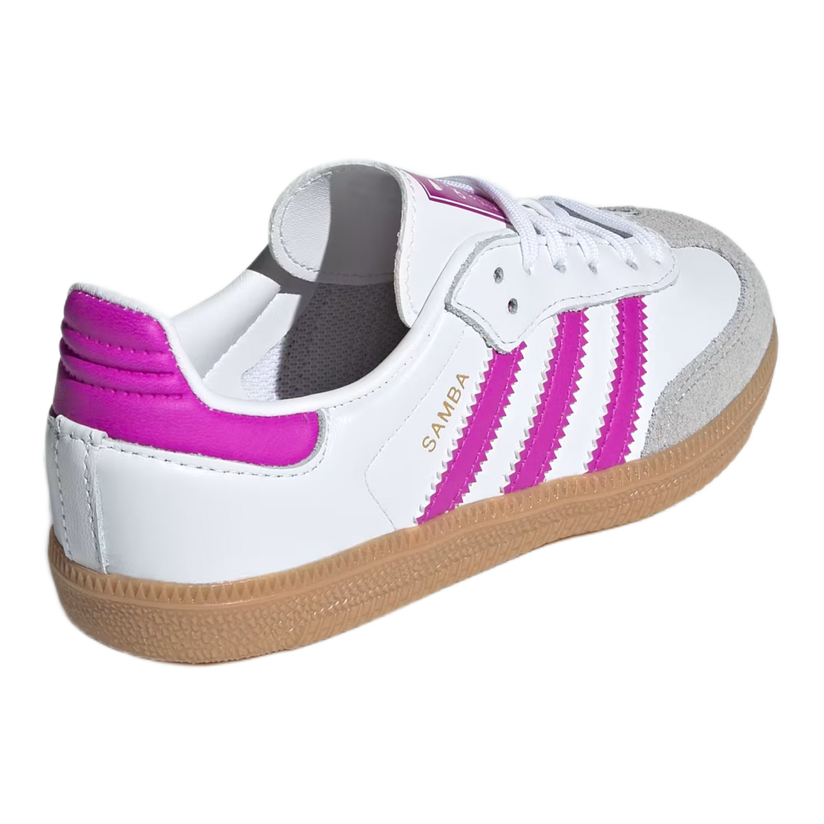adidas Samba OG Cloud White Purple Burst Gum (PS) Back IE8848