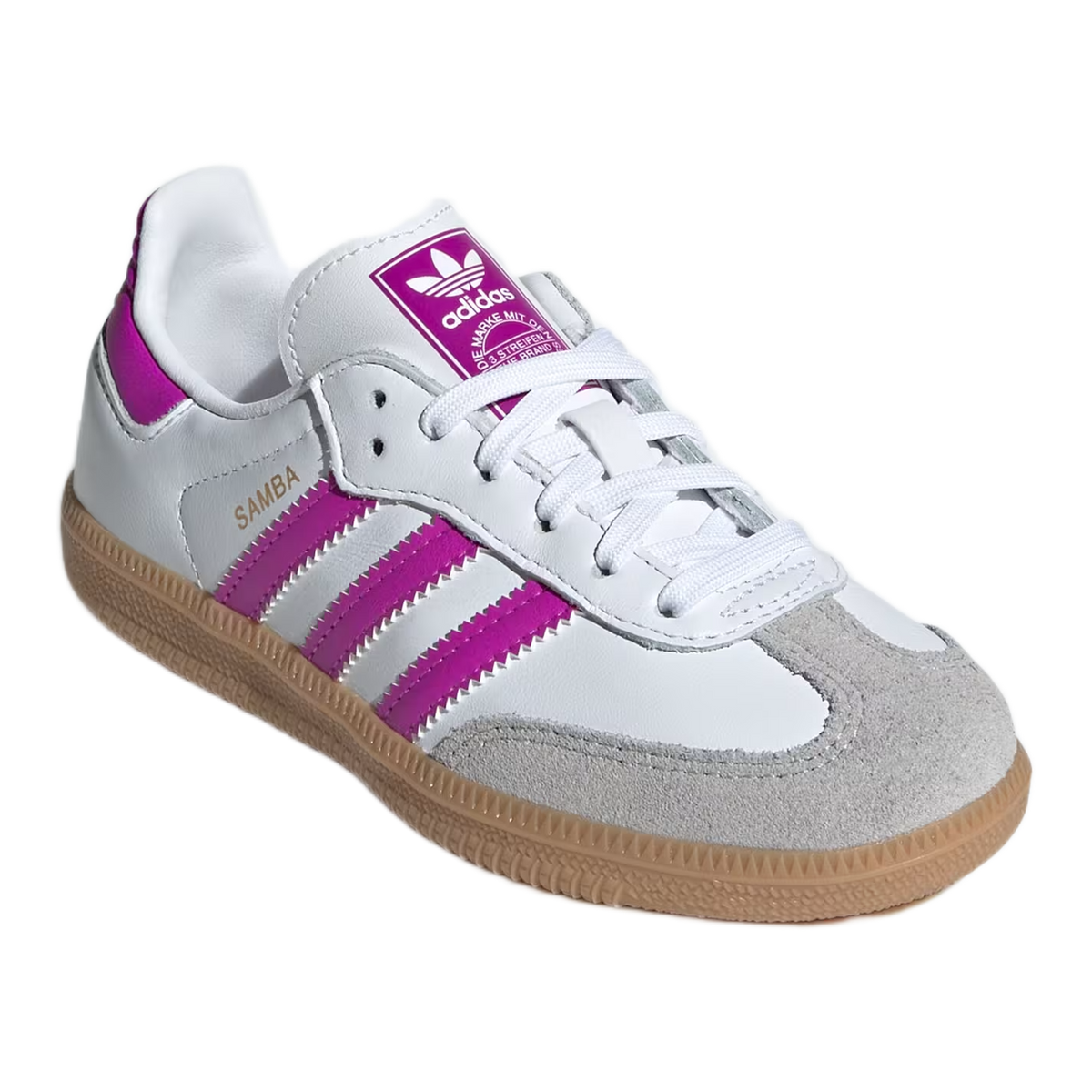 adidas Samba OG Cloud White Purple Burst Gum (PS) Side IE8848