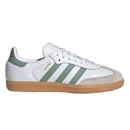 adidas Samba OG Cloud White Silver Green (GS) JP5479