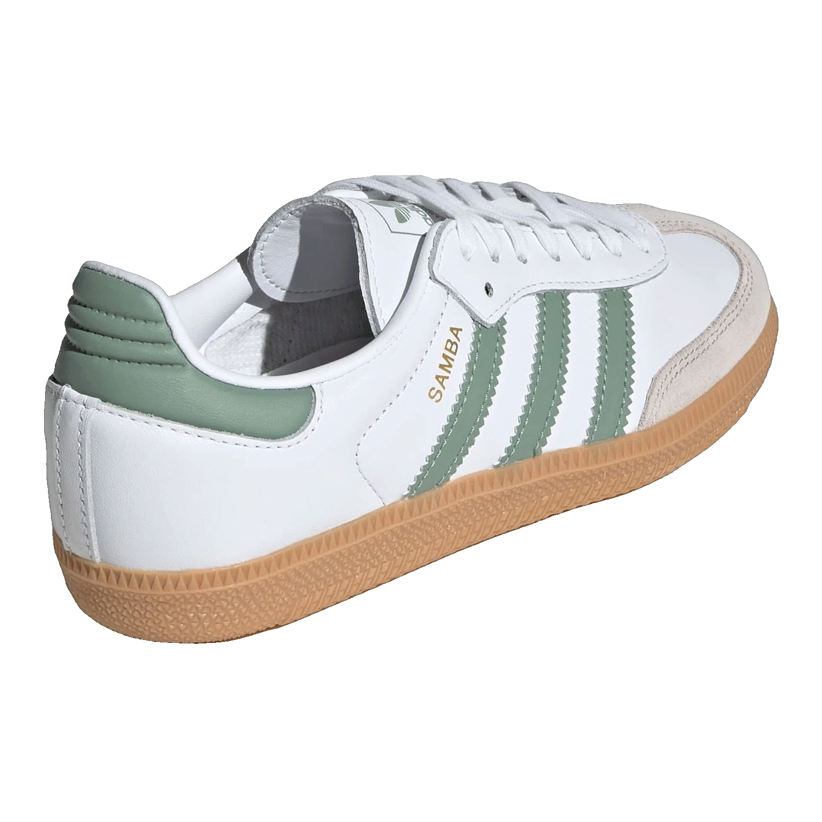 adidas Samba OG Cloud White Silver Green (GS) Back JP5479