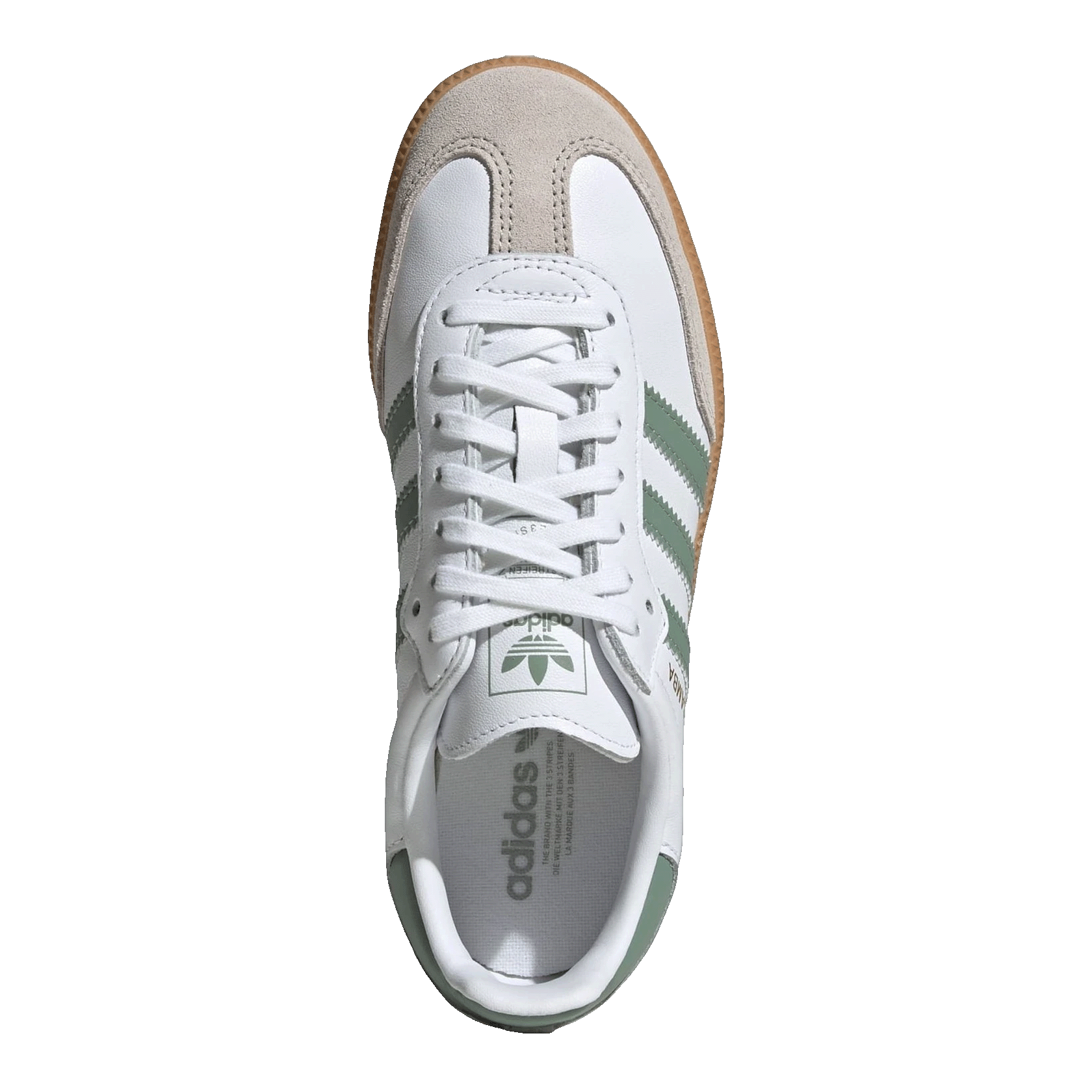 adidas Samba OG Cloud White Silver Green (GS) Oben JP5479