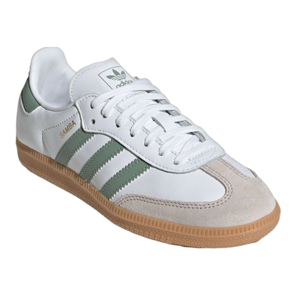 adidas Samba OG Cloud White Silver Green (GS) Side JP5479