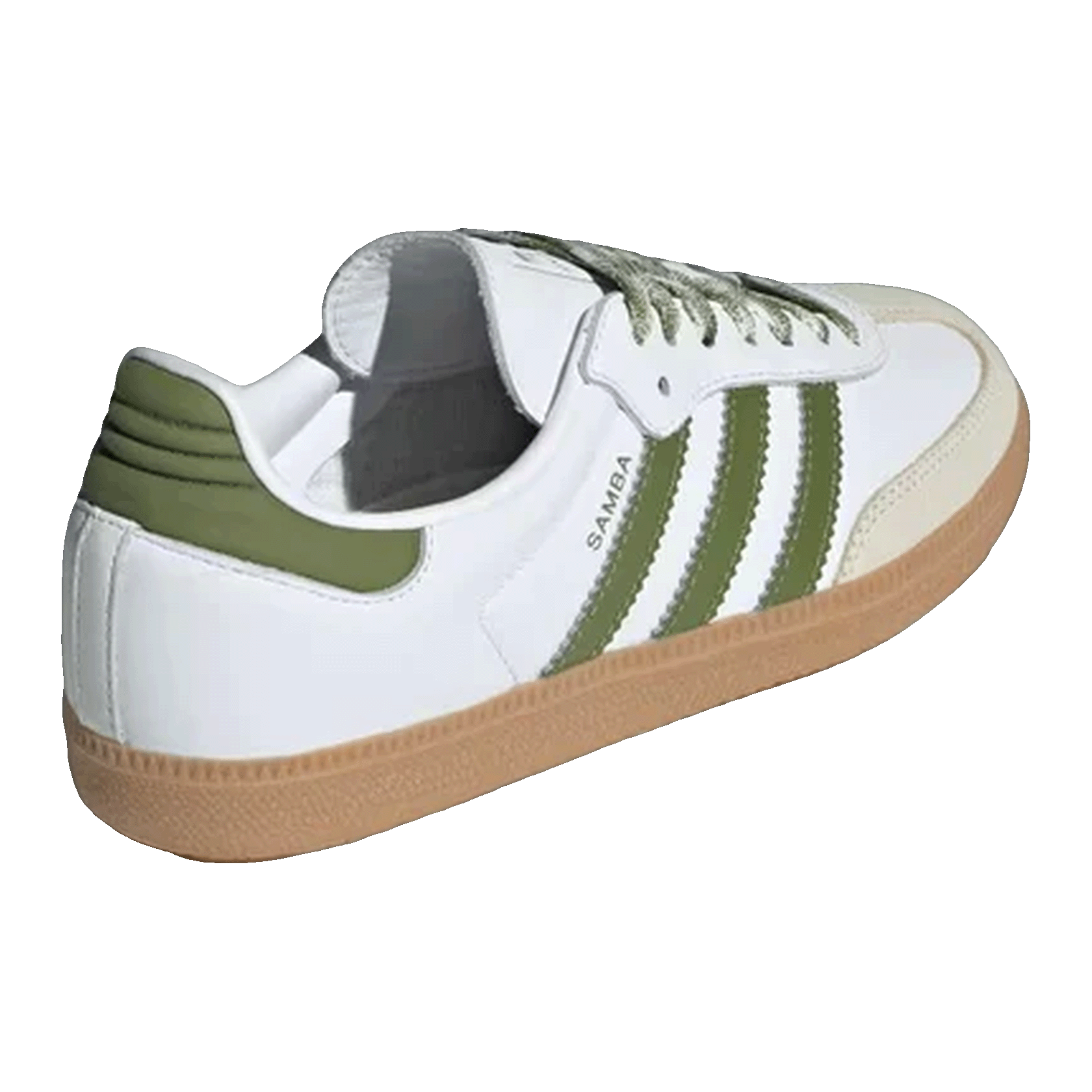 adidas Samba OG Cloud White Tech Olive Gum (W) Back JS1352