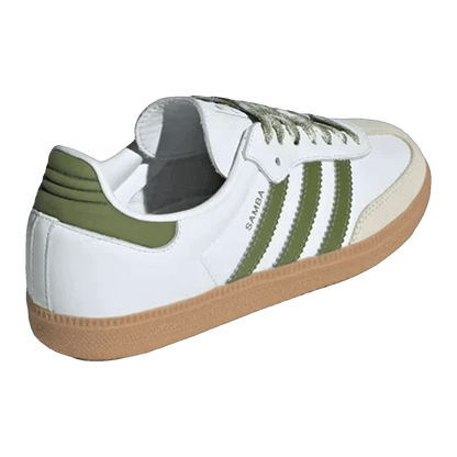 adidas Samba OG Cloud White Tech Olive Gum (W) Back JS1352