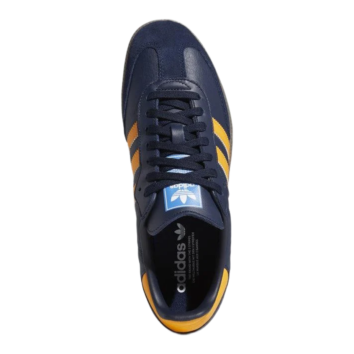 adidas Samba OG Collegiate Navy Gold Oben EE5414