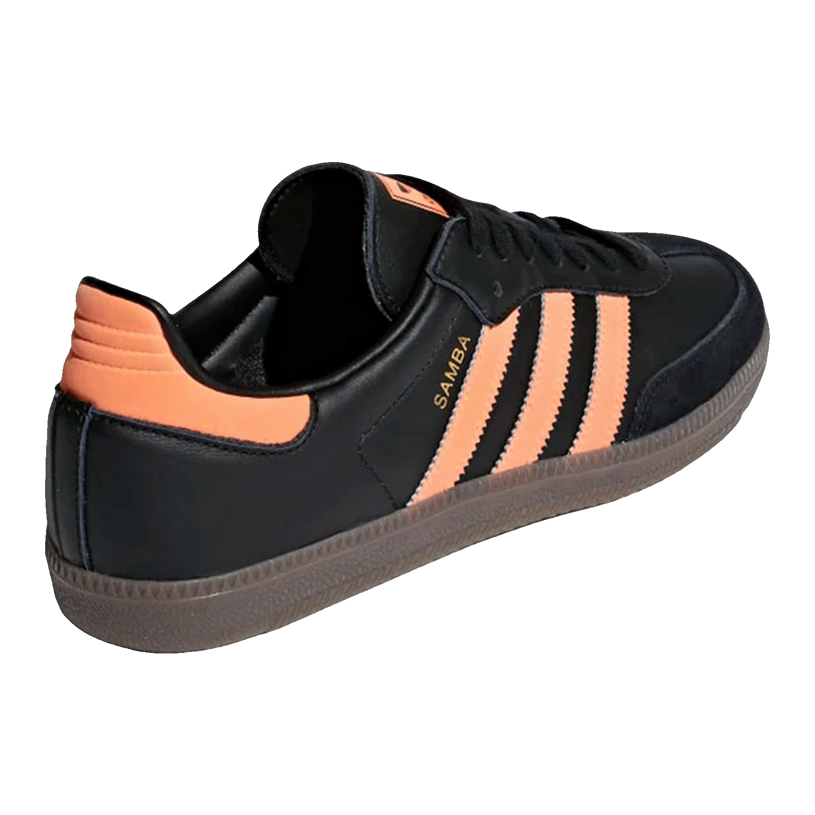 adidas Samba OG Core Black Hi Res Orange Back