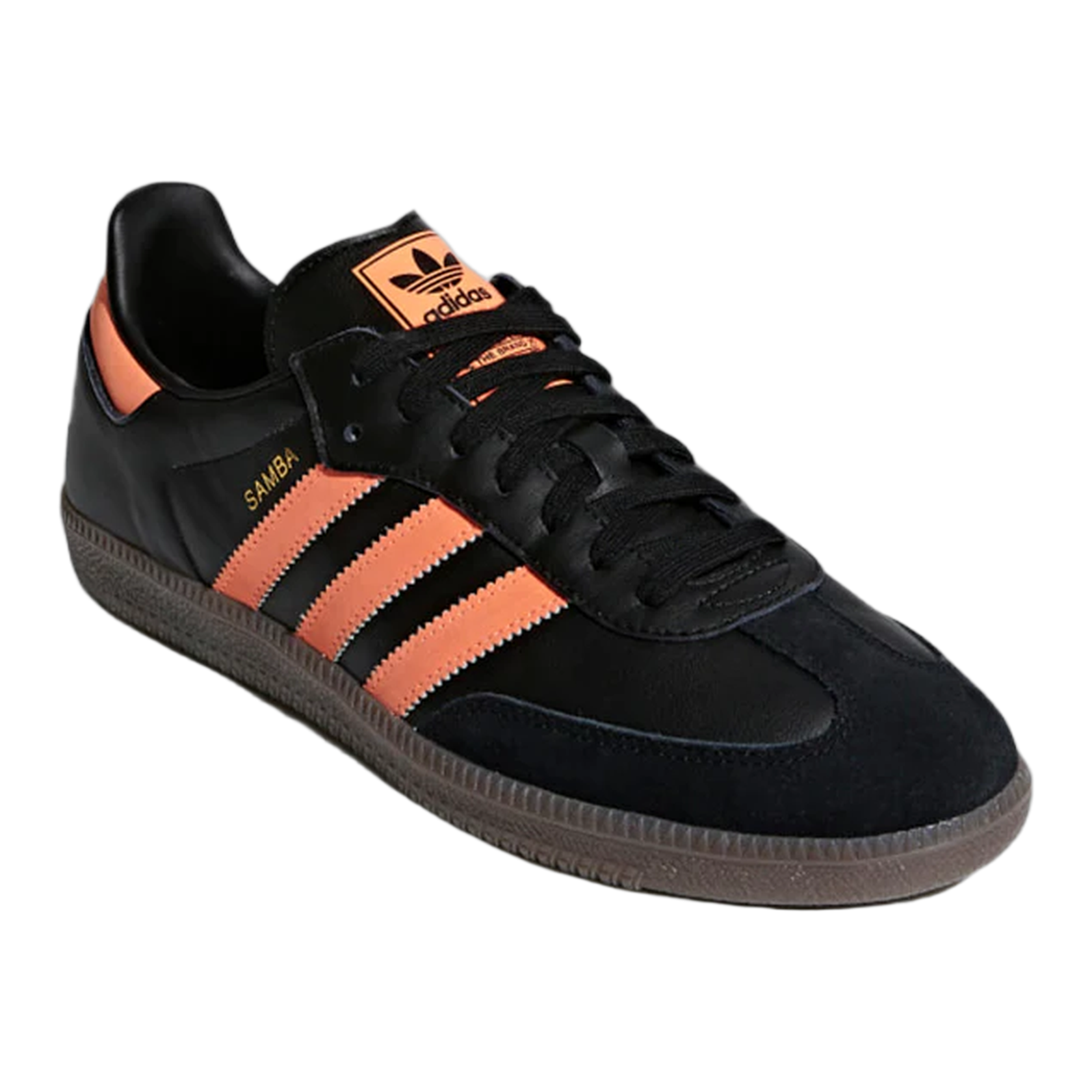 adidas Samba OG Core Black Hi Res Orange Side