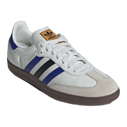 adidas Samba OG Crystal White Active Blue Black Side ID1381