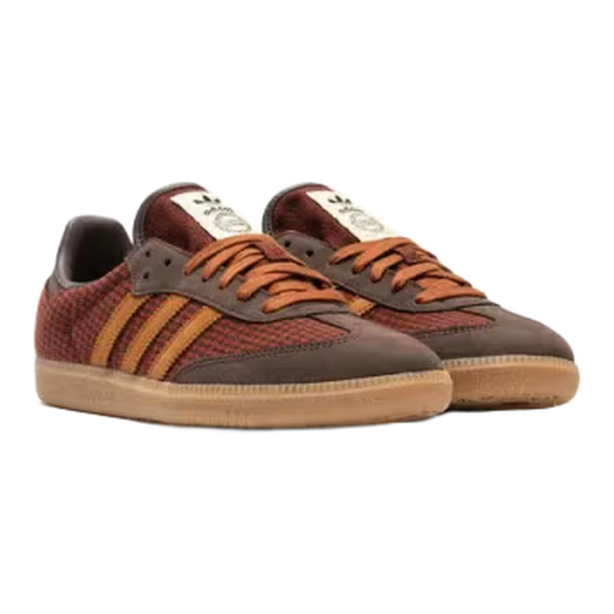 adidas Samba OG Houndstooth Aurora Coffee Burnt Sienna Side KJ2396