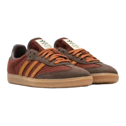 adidas Samba OG Houndstooth Aurora Coffee Burnt Sienna Side KJ2396