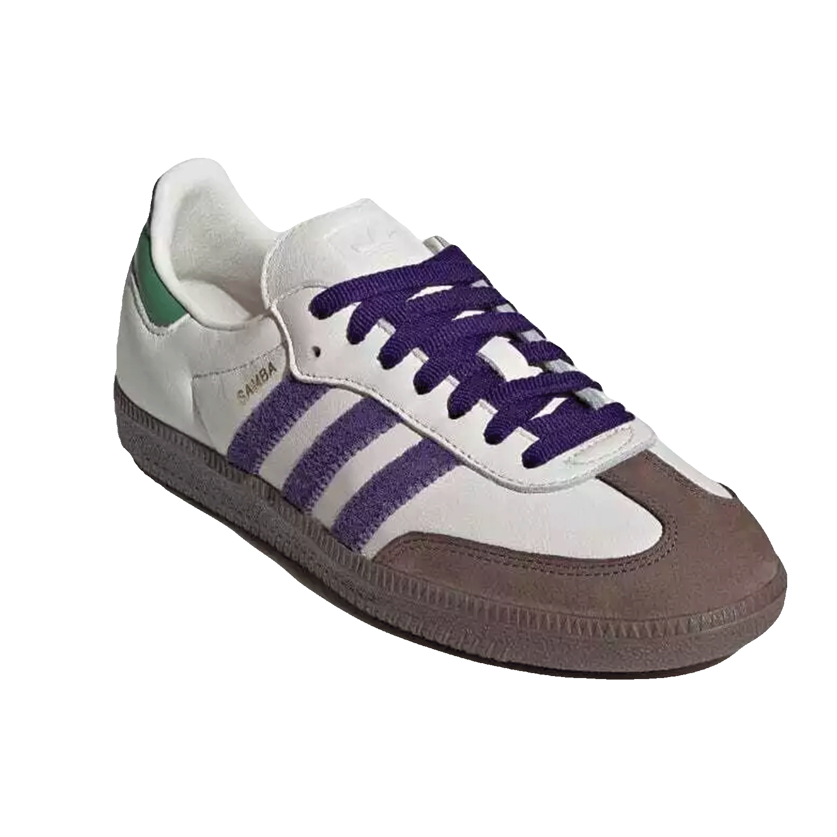 adidas Samba OG Off White Core Purple Green Brown (W) Side