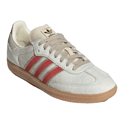 adidas Samba OG Pony Hair Wonder Beige Better Scarlet (W) Side JS3935