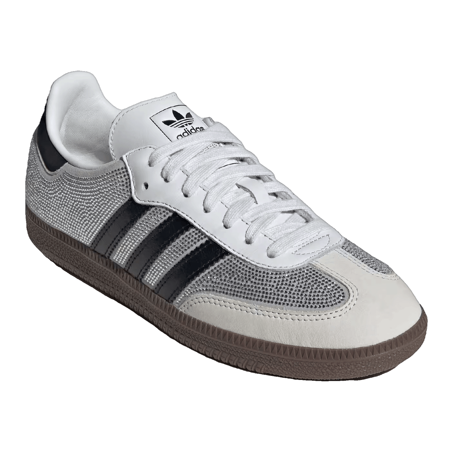 adidas Samba OG Rhinestone Crystal White Silver (W) Side IH9055