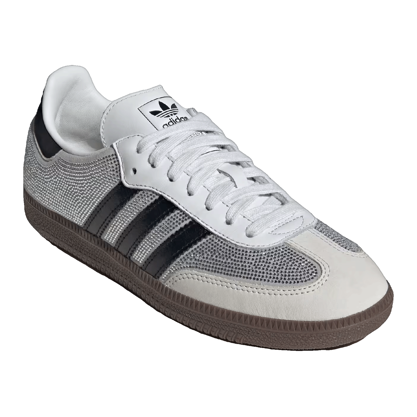 adidas Samba OG Rhinestone Crystal White Silver (W) Side IH9055