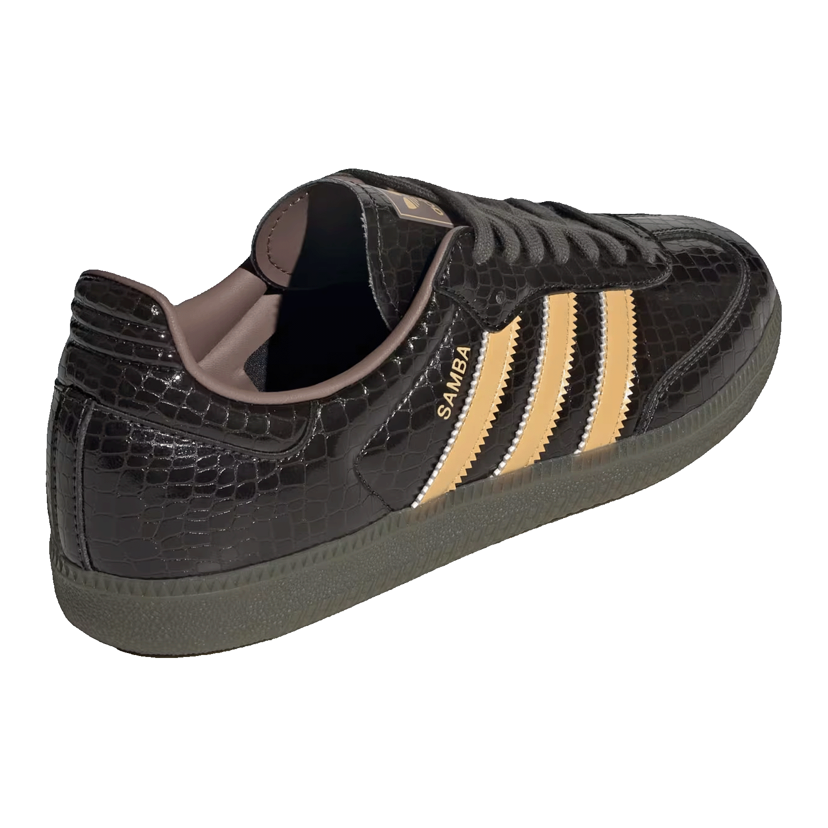 adidas Samba OG Satin Shadow Olive Oat Trace Brown Back KI6280
