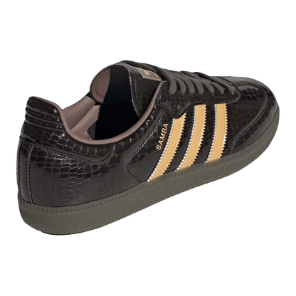 adidas Samba OG Satin Shadow Olive Oat Trace Brown Back KI6280