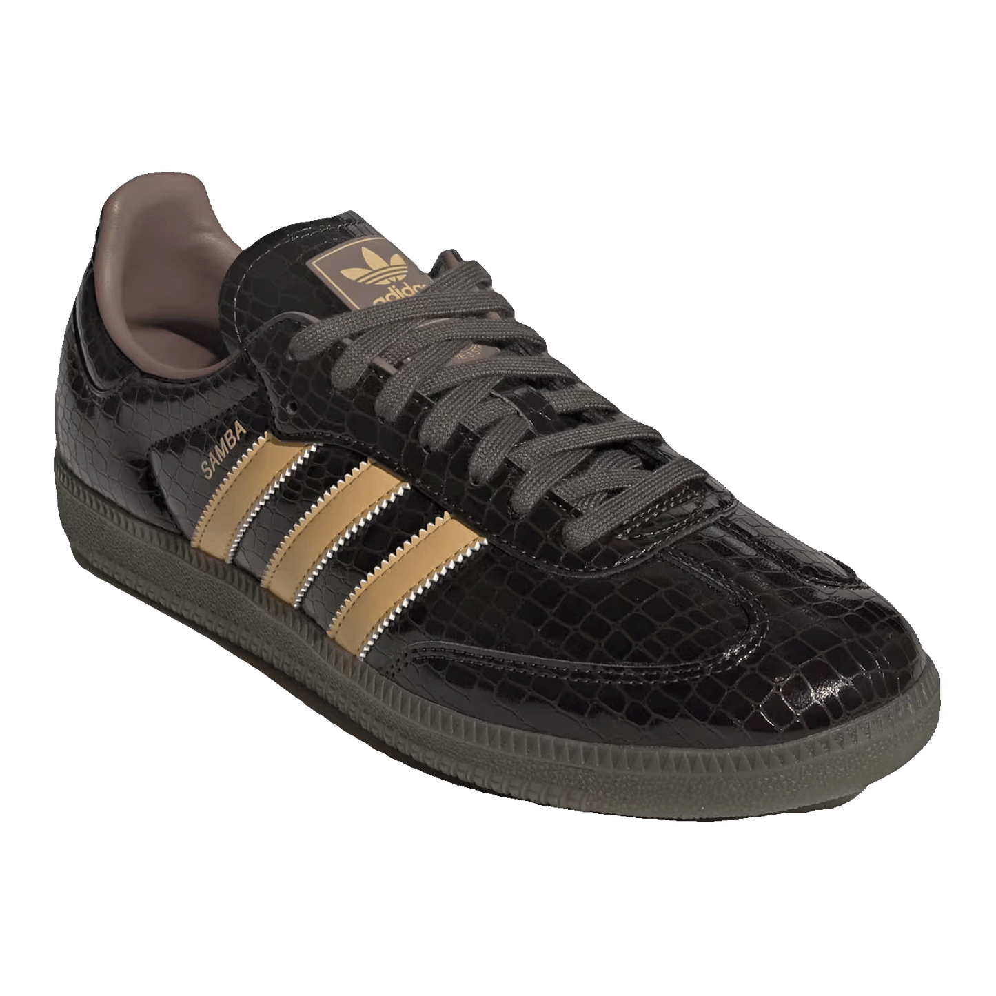 adidas Samba OG Satin Shadow Olive Oat Trace Brown Side KI6280