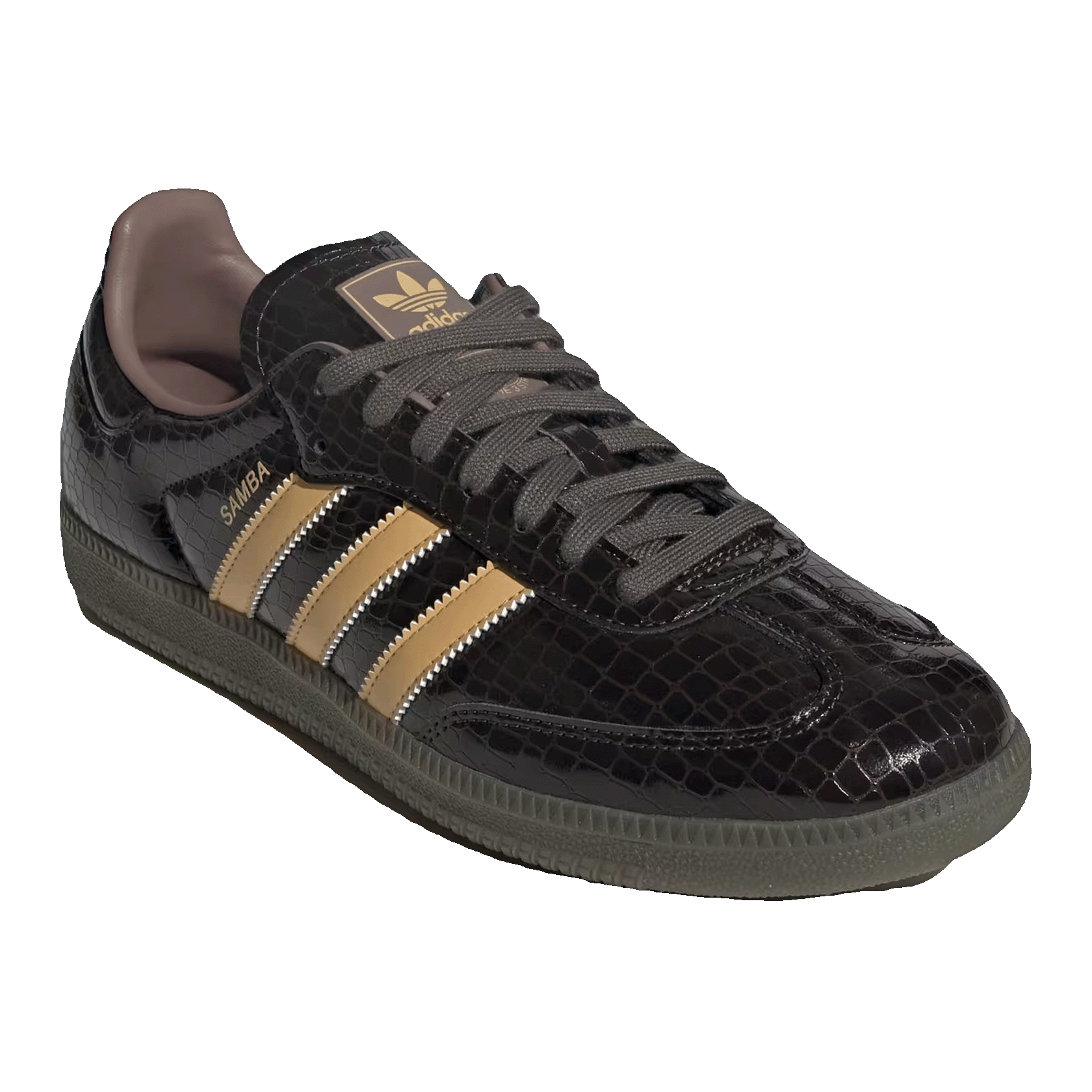 adidas Samba OG Satin Shadow Olive Oat Trace Brown Side KI6280