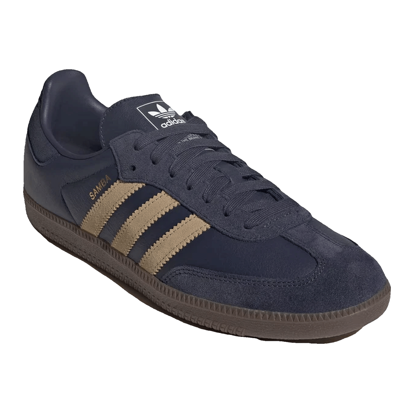 adidas Samba OG Shadow Navy Golden Beige Side JR0894