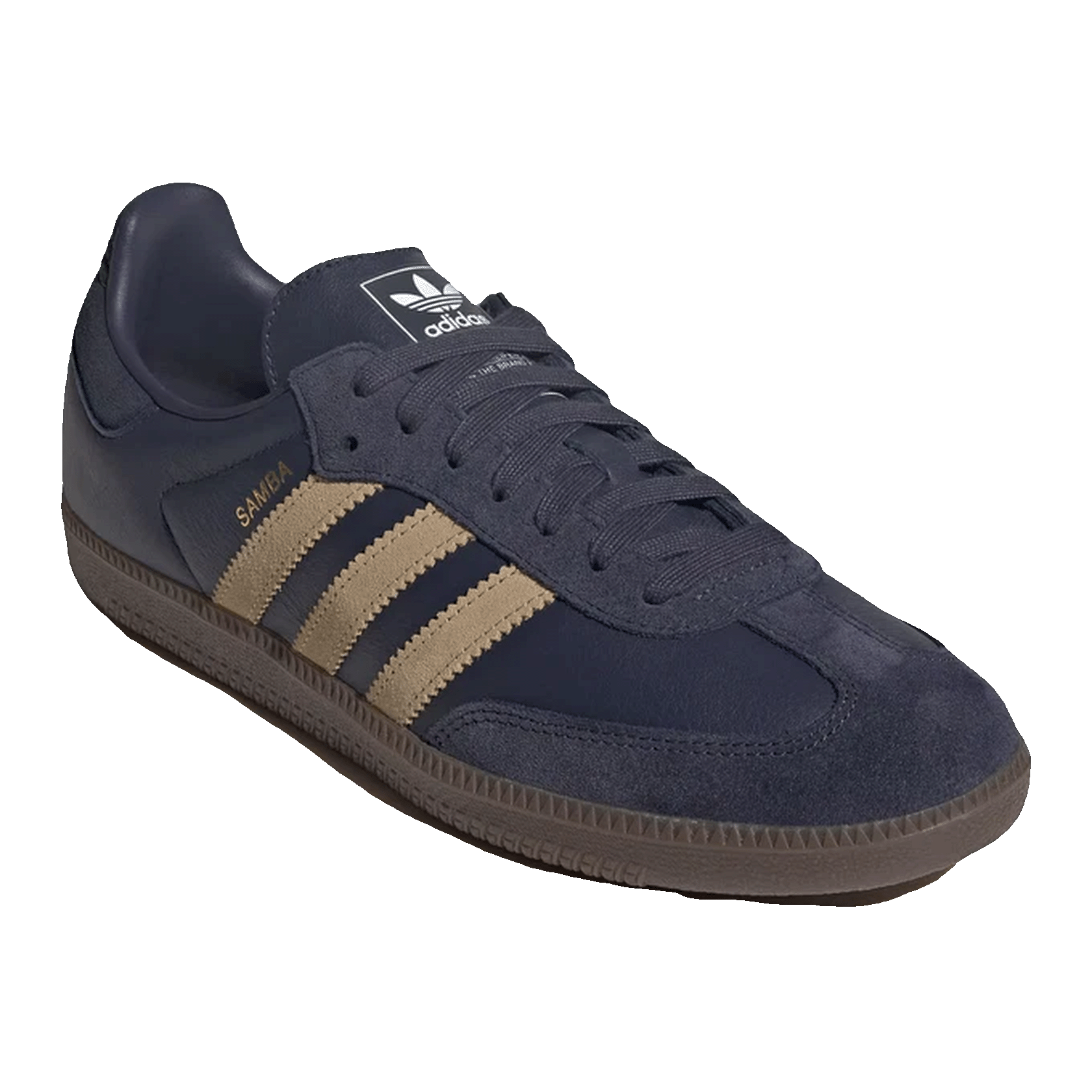 adidas Samba OG Shadow Navy Golden Beige Side JR0894