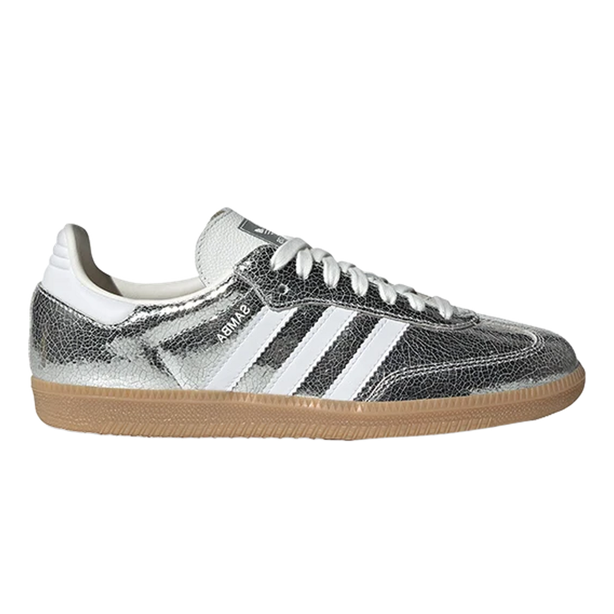 adidas Samba OG Silver Metallic Cracked Leather (PS) JS2101