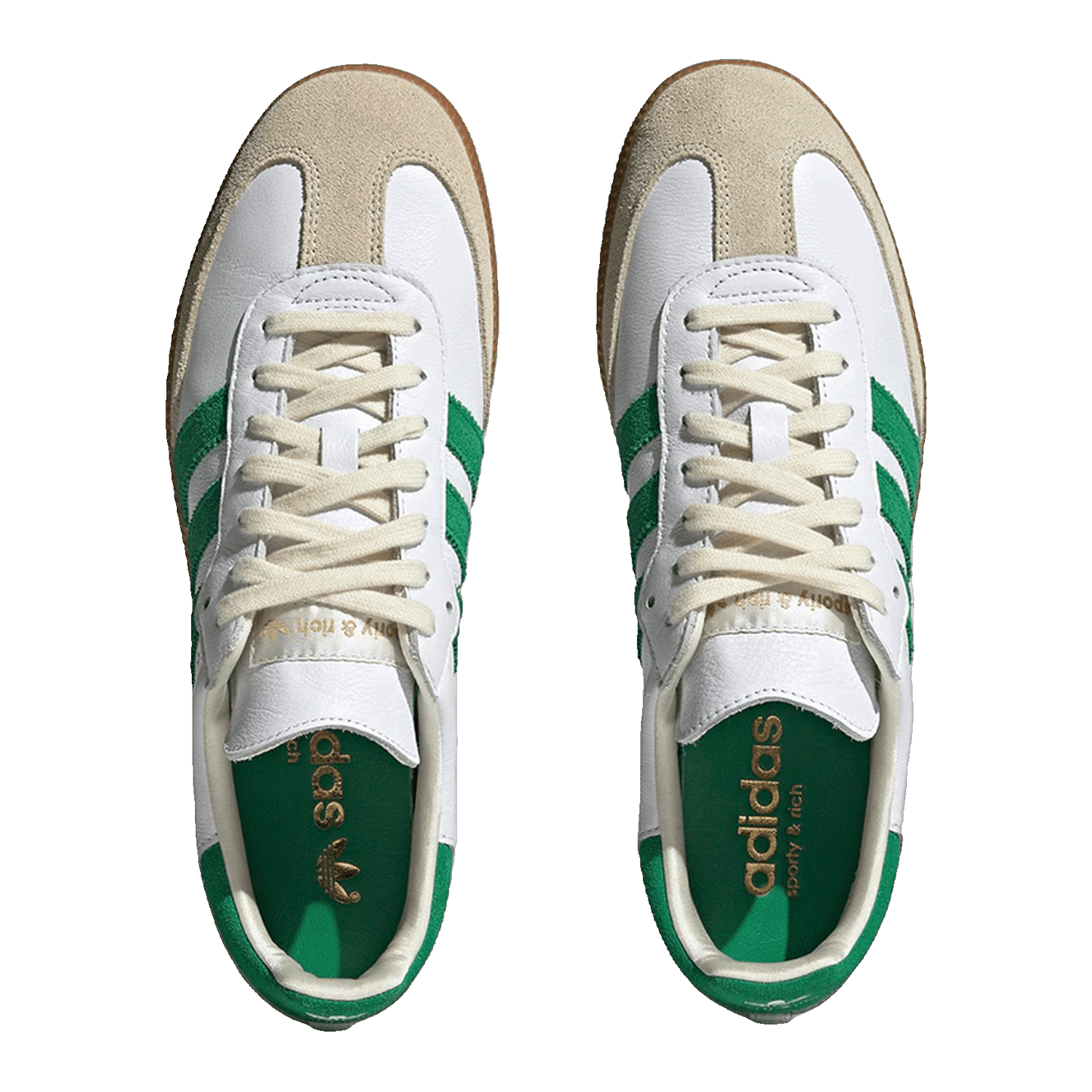 adidas Samba OG Sporty & Rich White Green Oben HQ6075