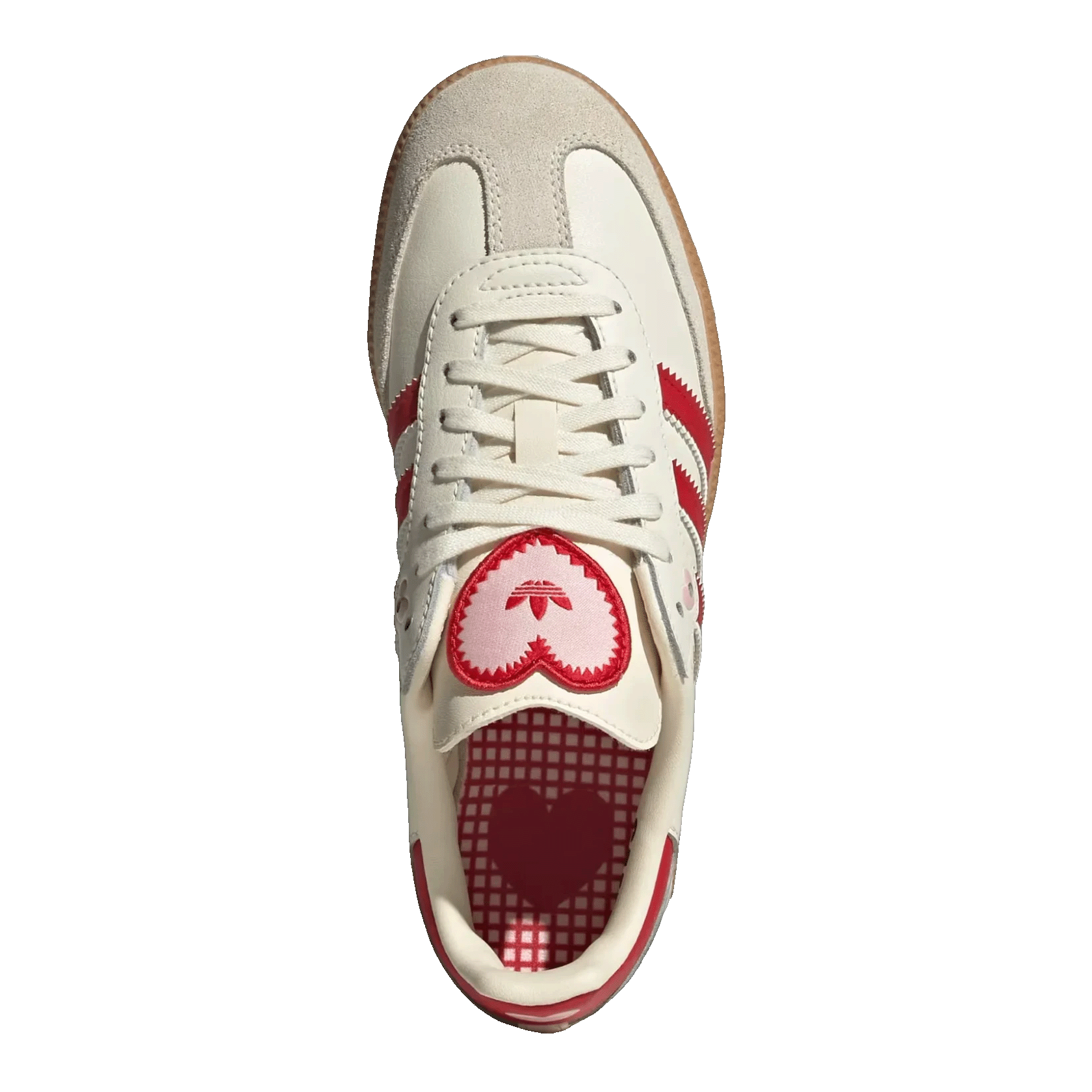 adidas Samba OG Valentine's Day Cream White Scarlet (2026) (GS) Oben KI6679