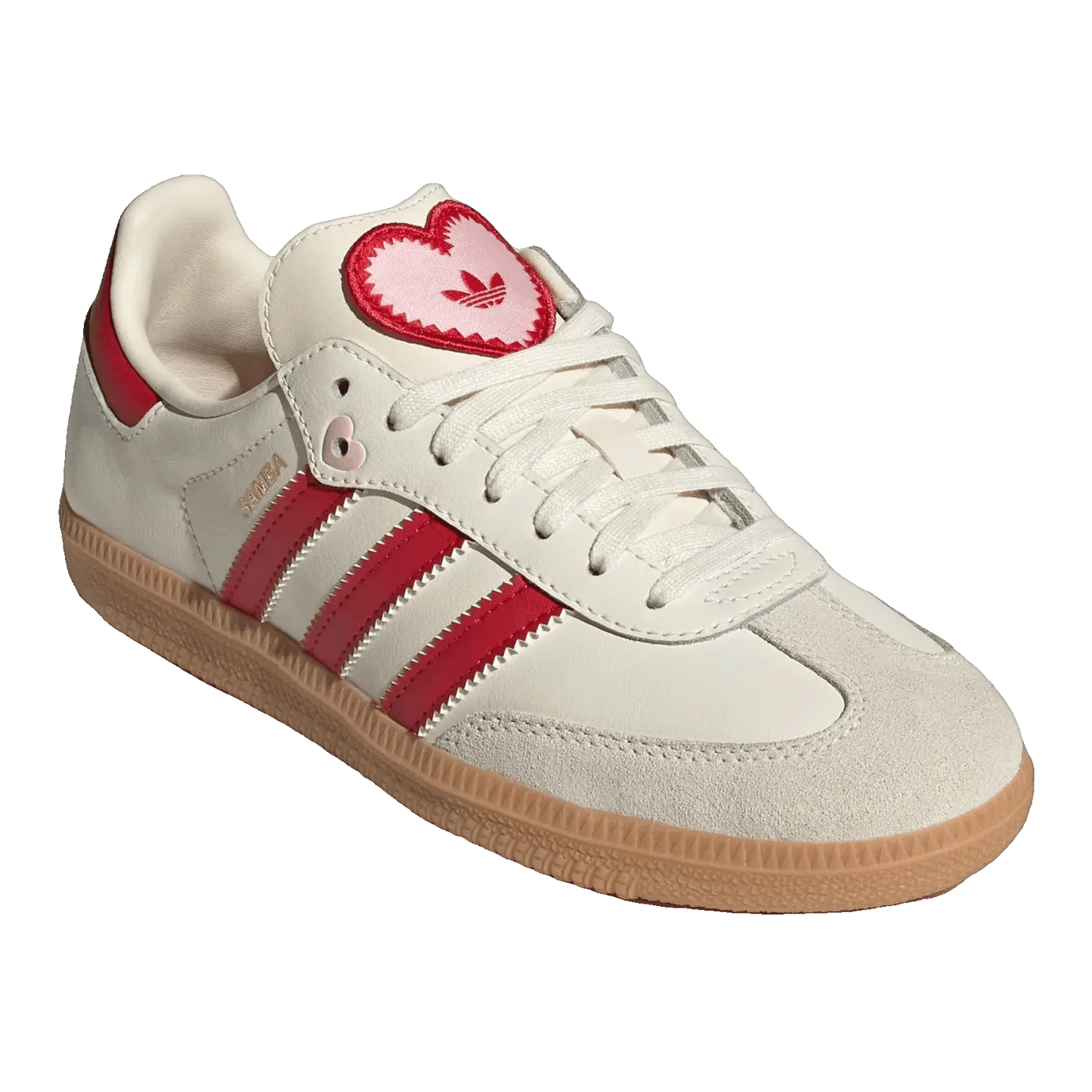 adidas Samba OG Valentine's Day Cream White Scarlet (2026) (GS) Side KI6679