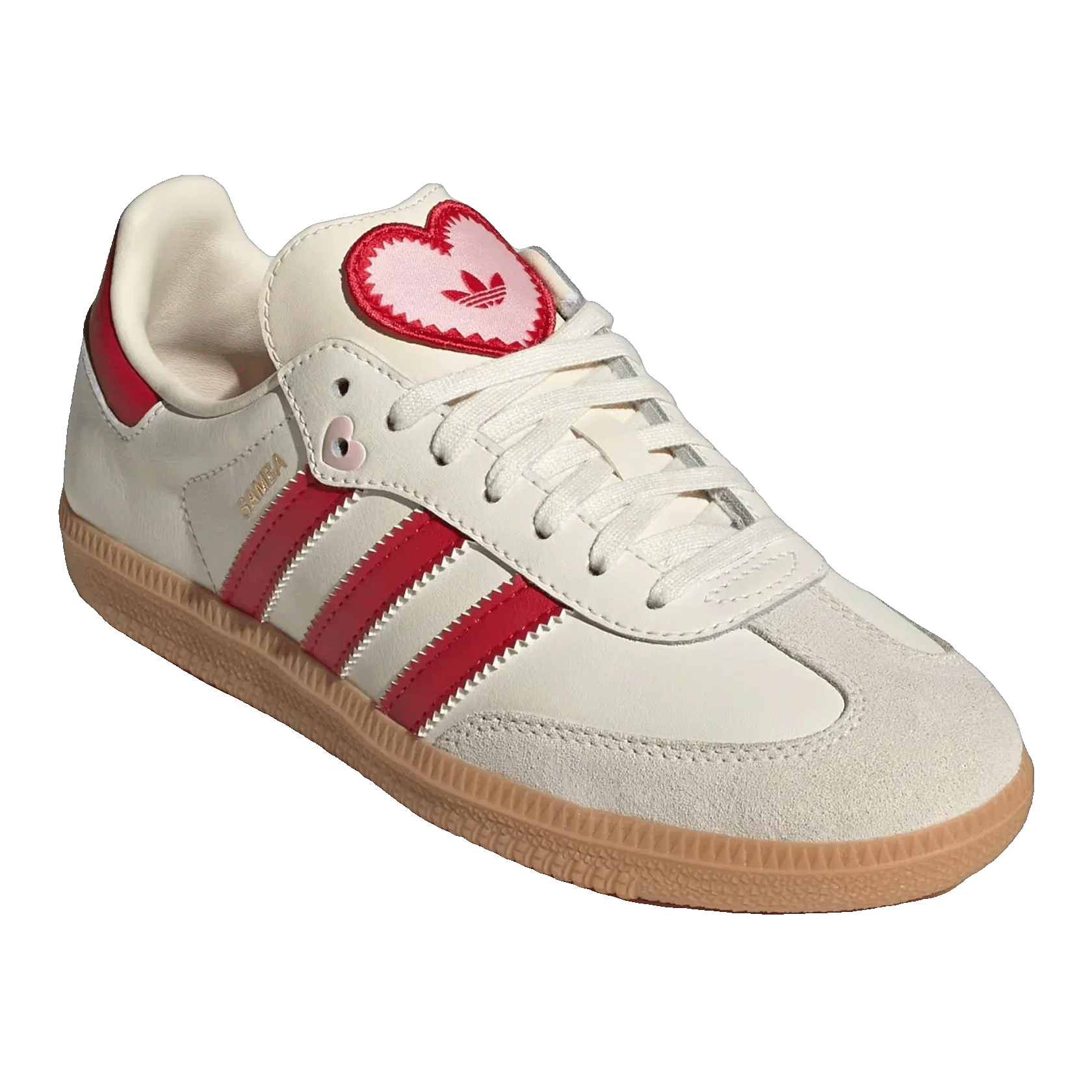 adidas Samba OG Valentine's Day Cream White Scarlet (2026) (GS) Side KI6679
