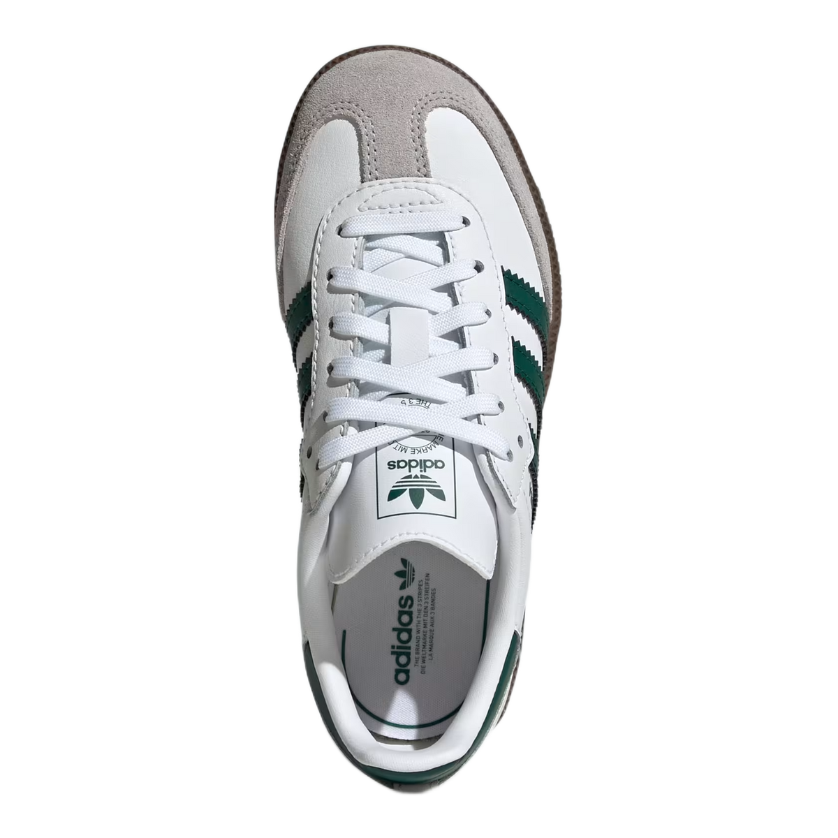 adidas Samba OG White Collegiate Green Gum (PS) Oben JQ2840