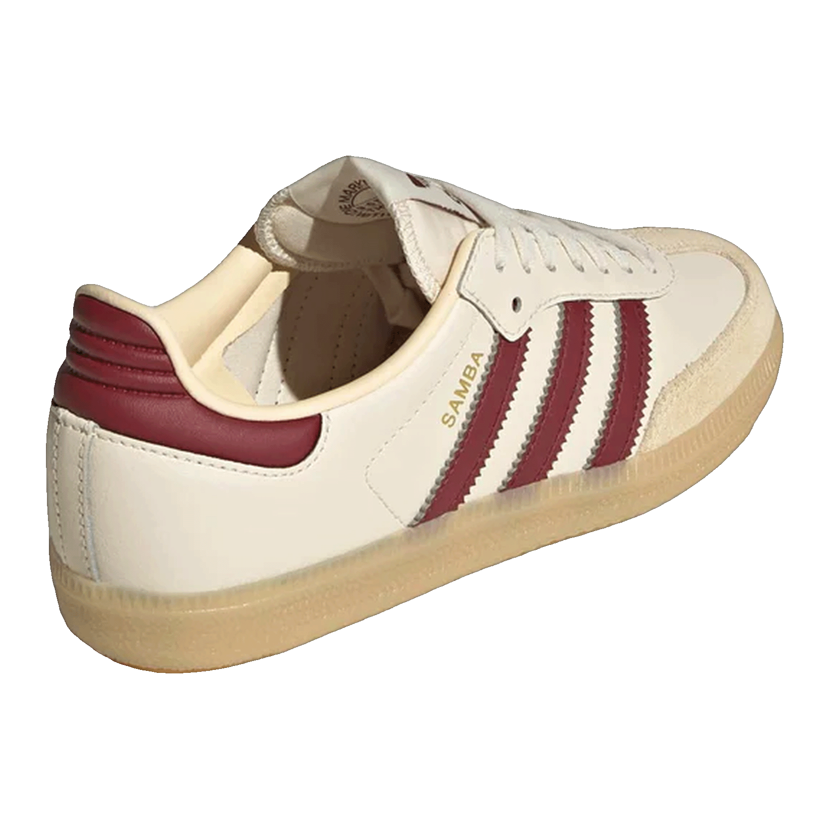 adidas Samba OG Wonder White Shadow Red Gum (GS) Back JQ8554