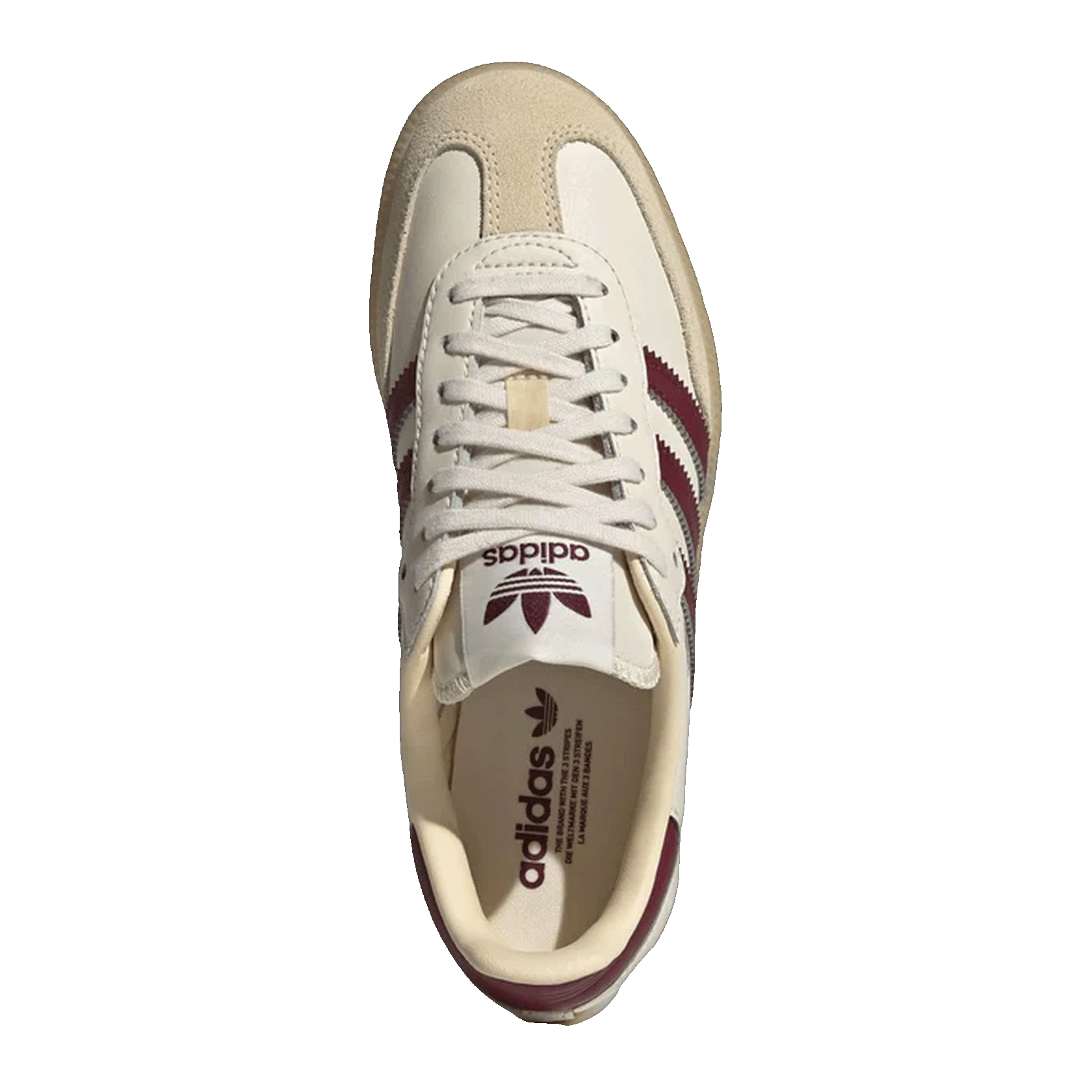 adidas Samba OG Wonder White Shadow Red Gum (GS) Oben JQ8554