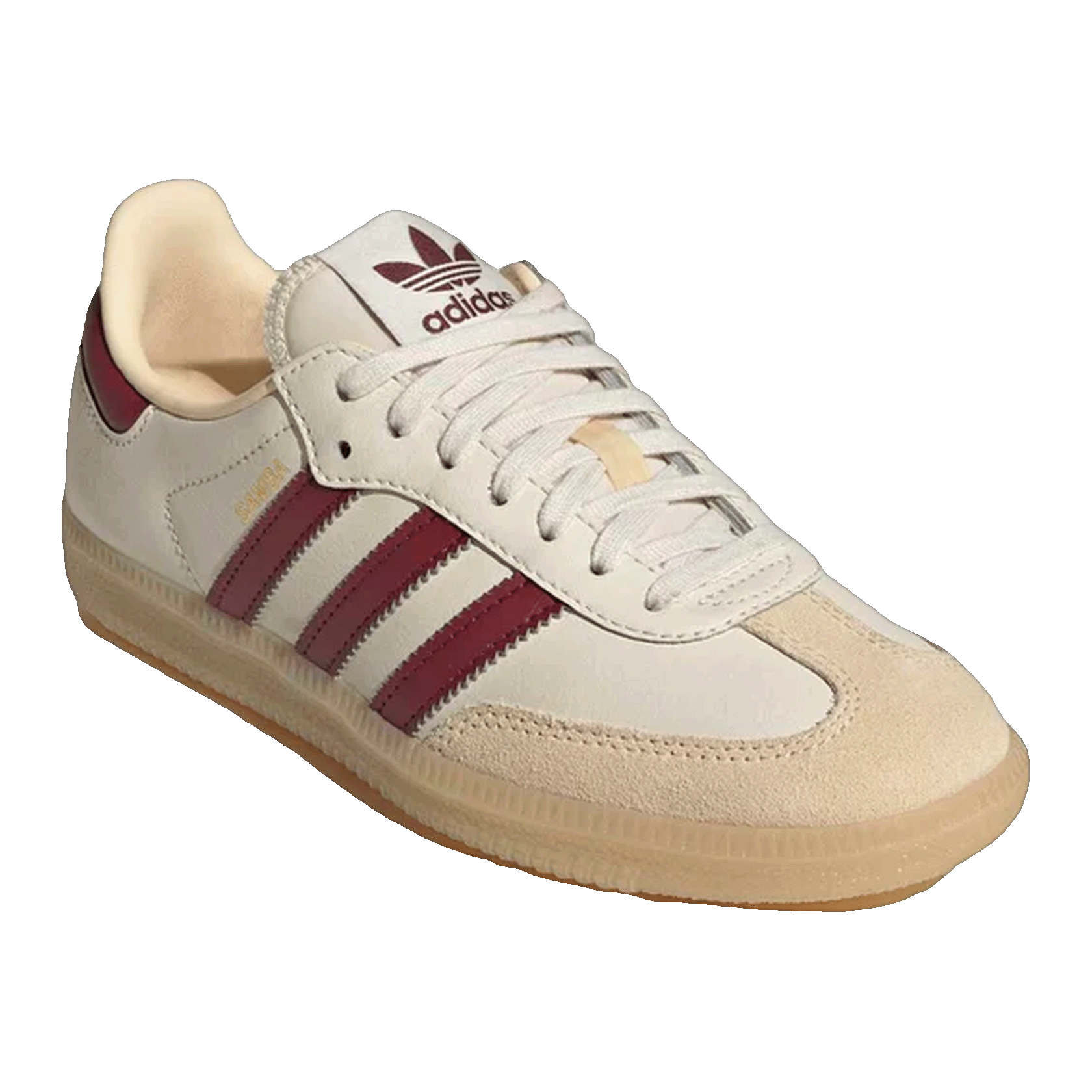adidas Samba OG Wonder White Shadow Red Gum (GS) Side JQ8554