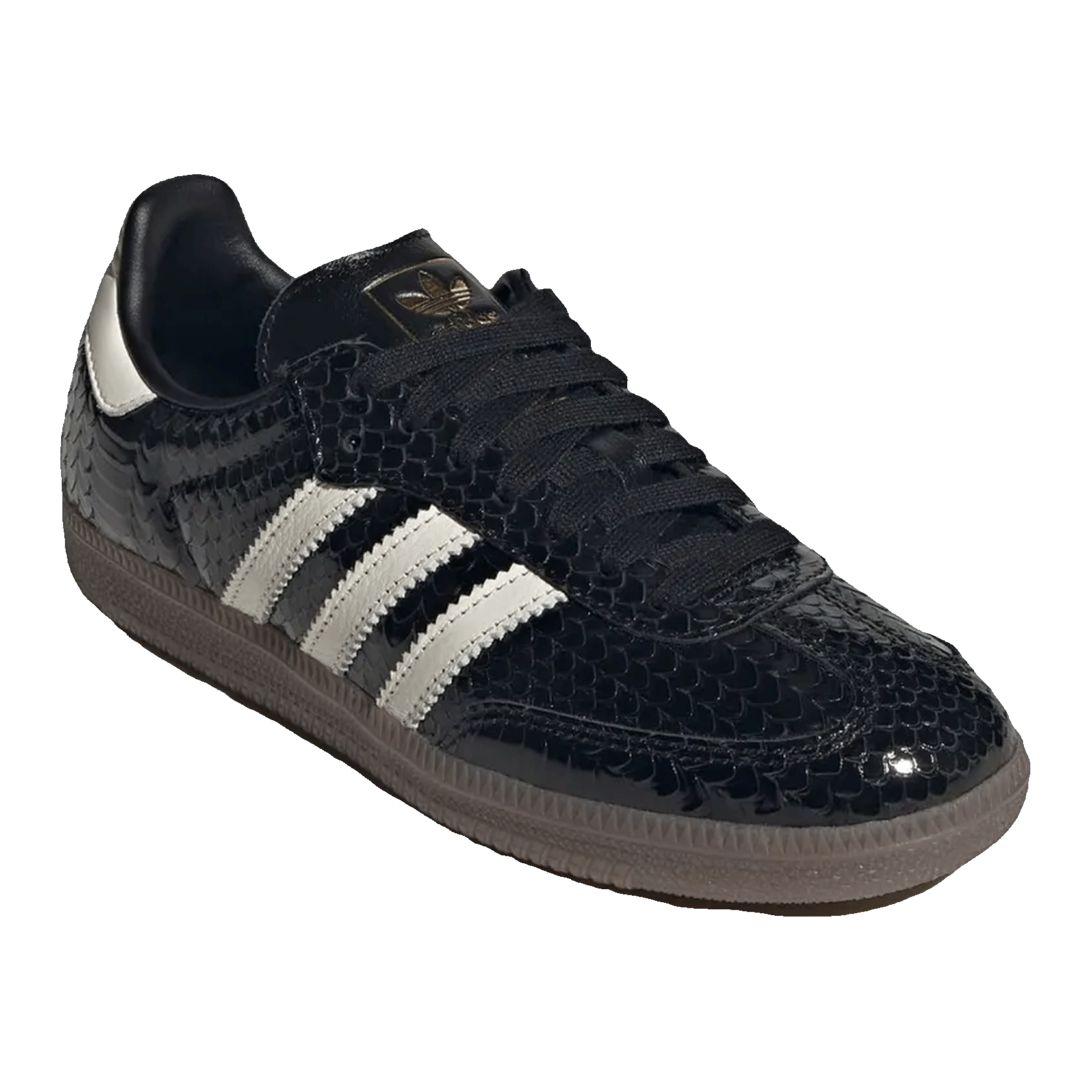 adidas Samba Patent Snakeskin Black Off White (W) Side IH9015