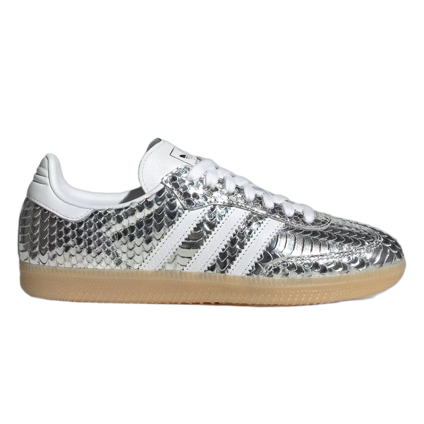 adidas Samba Patent Snakeskin Silver Metallic (W) IH9016