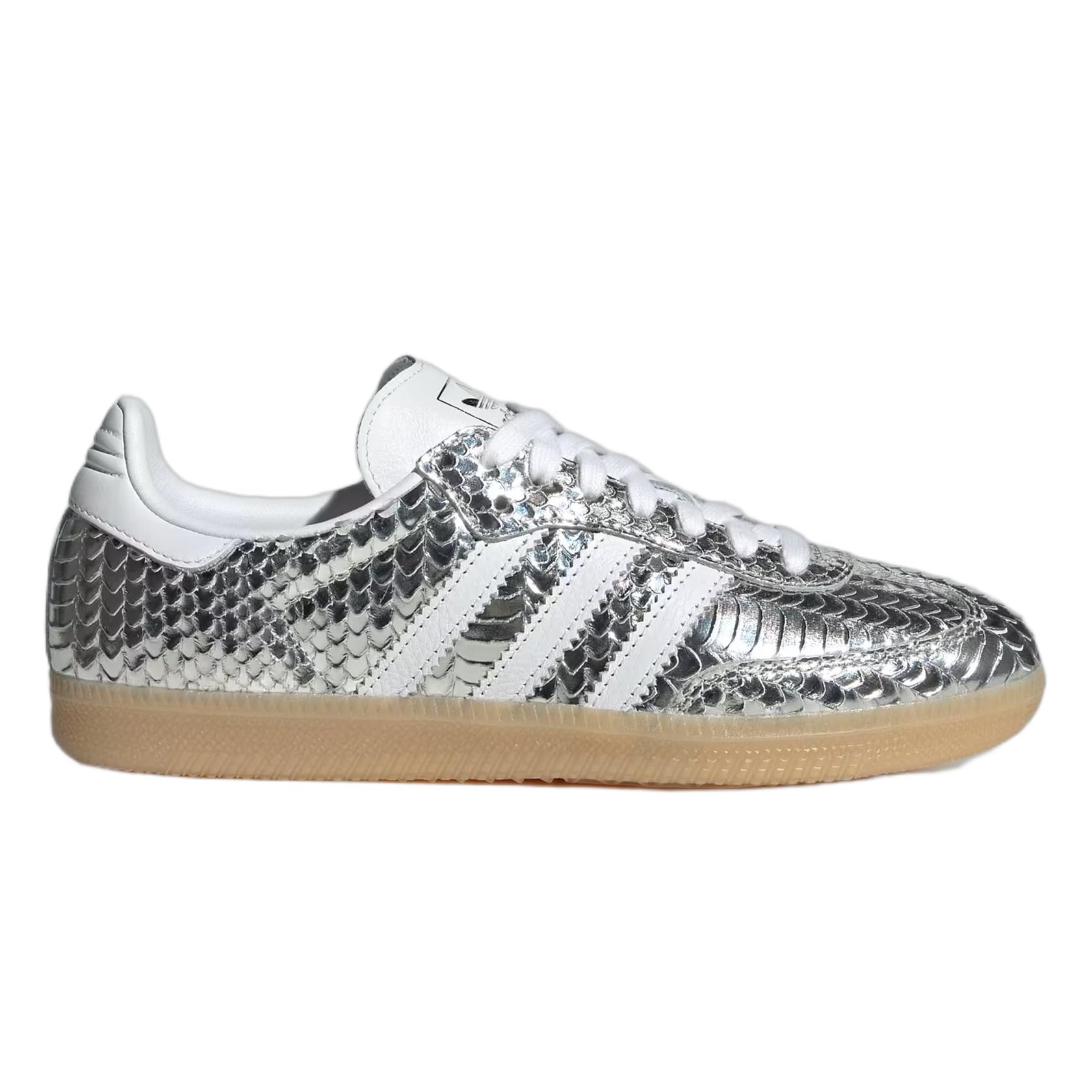 adidas Samba Patent Snakeskin Silver Metallic (W) IH9016