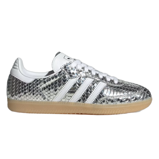 adidas Samba Patent Snakeskin Silver Metallic (W) IH9016