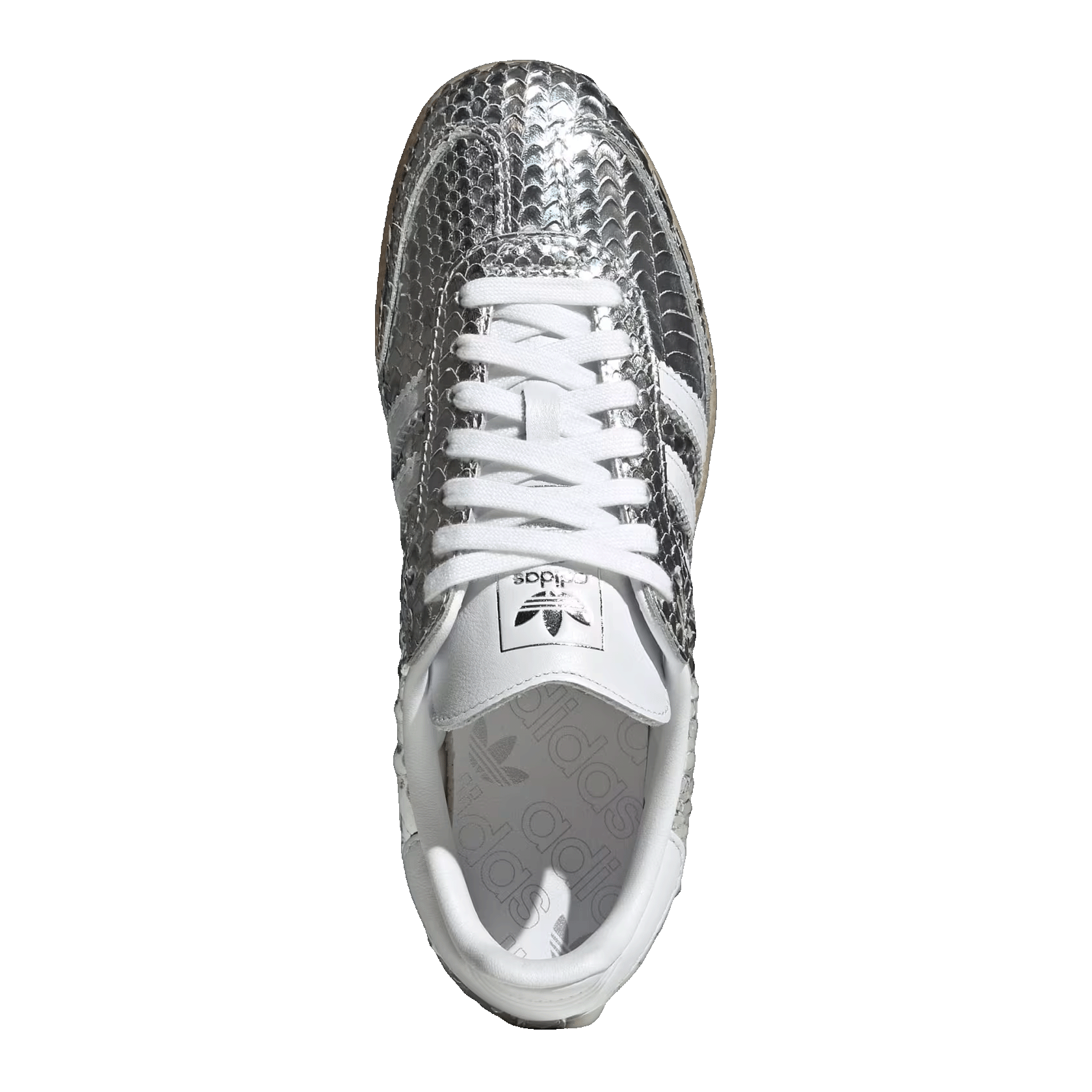 adidas Samba Patent Snakeskin Silver Metallic (W) Oben IH9016