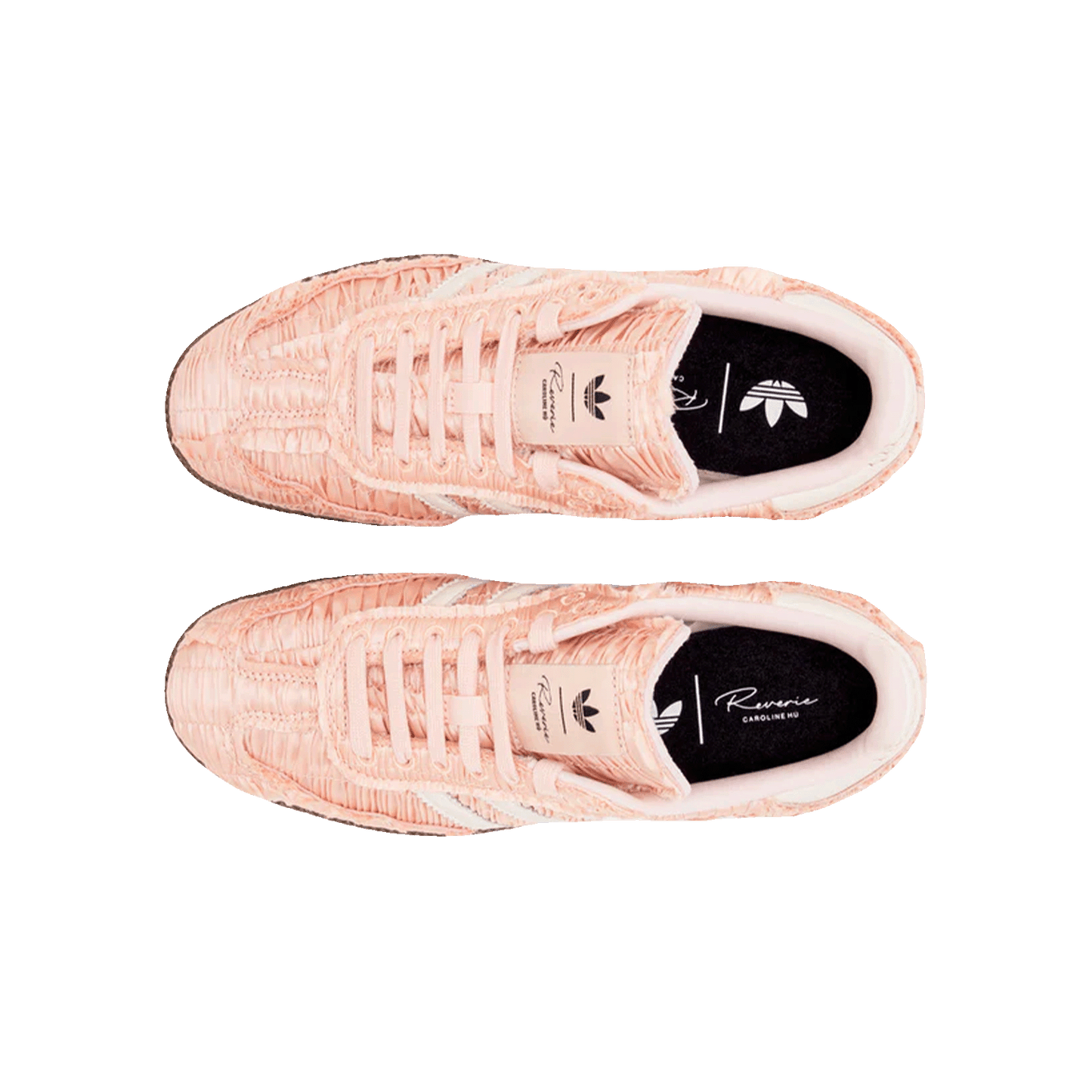 adidas Samba Reverie by Caroline Hú CLOT Pink Textured Silk Upper Sohle