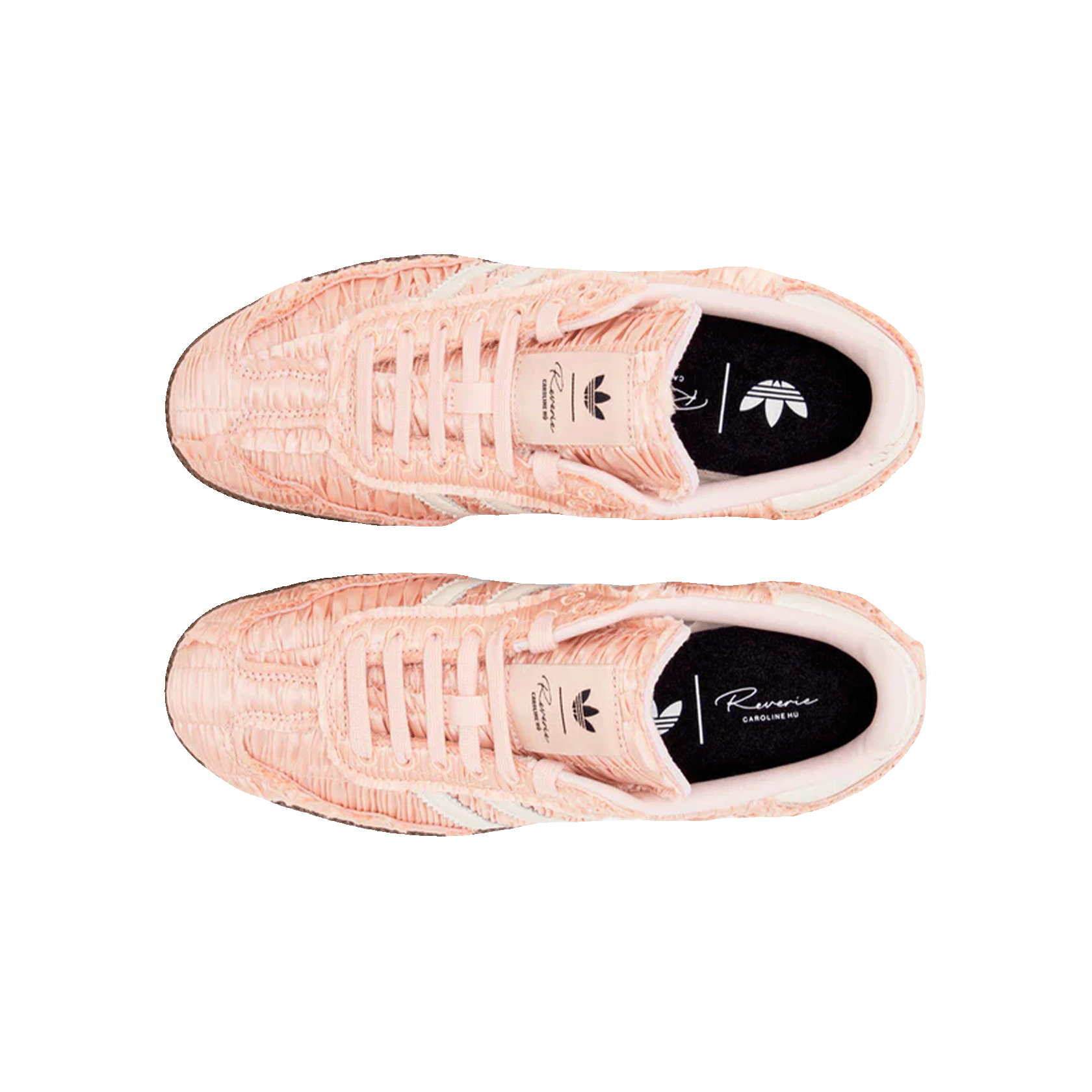 adidas Samba Reverie by Caroline Hú CLOT Pink Textured Silk Upper Sohle