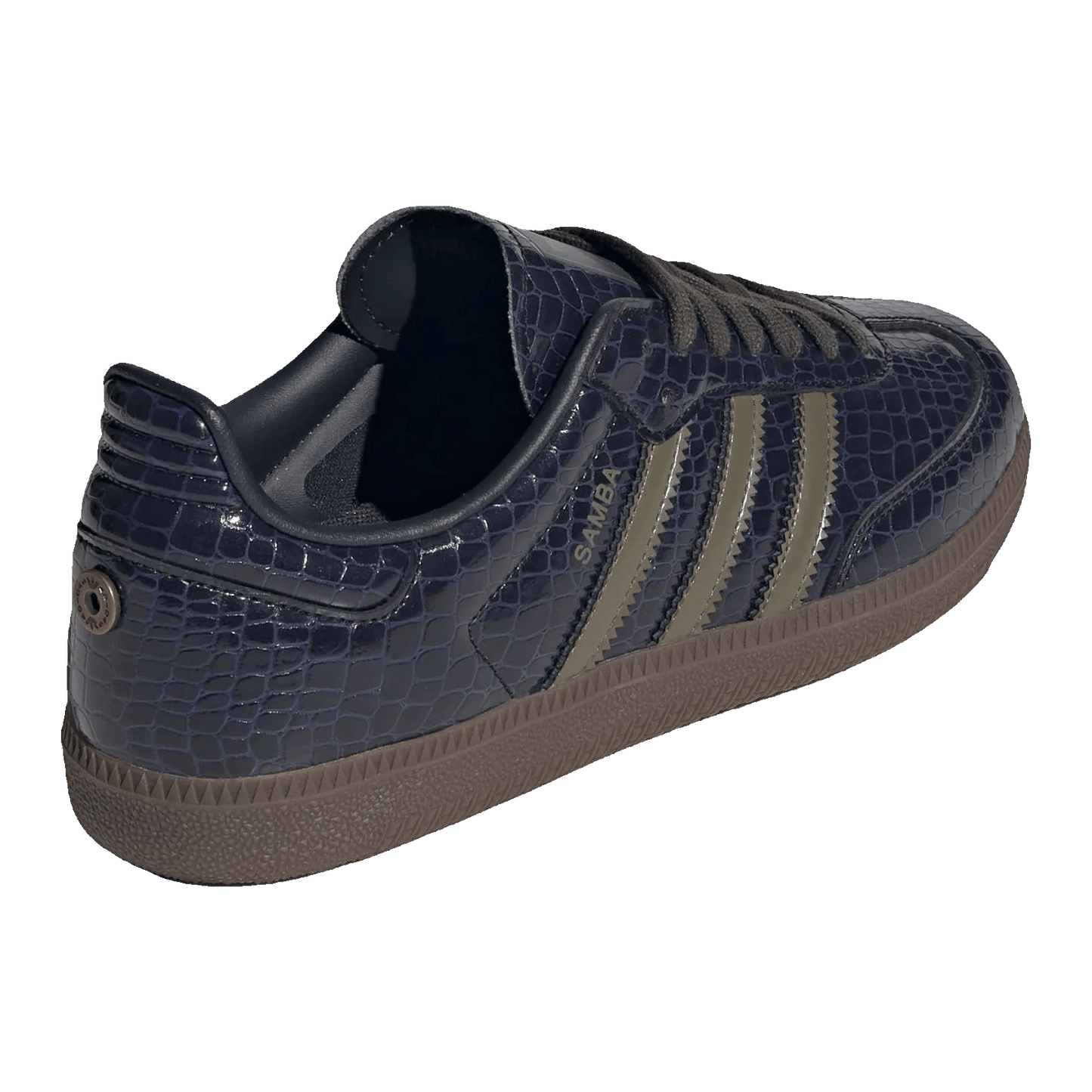 adidas Samba Snakeskin Boot Navy Olive (W) Back JQ8727