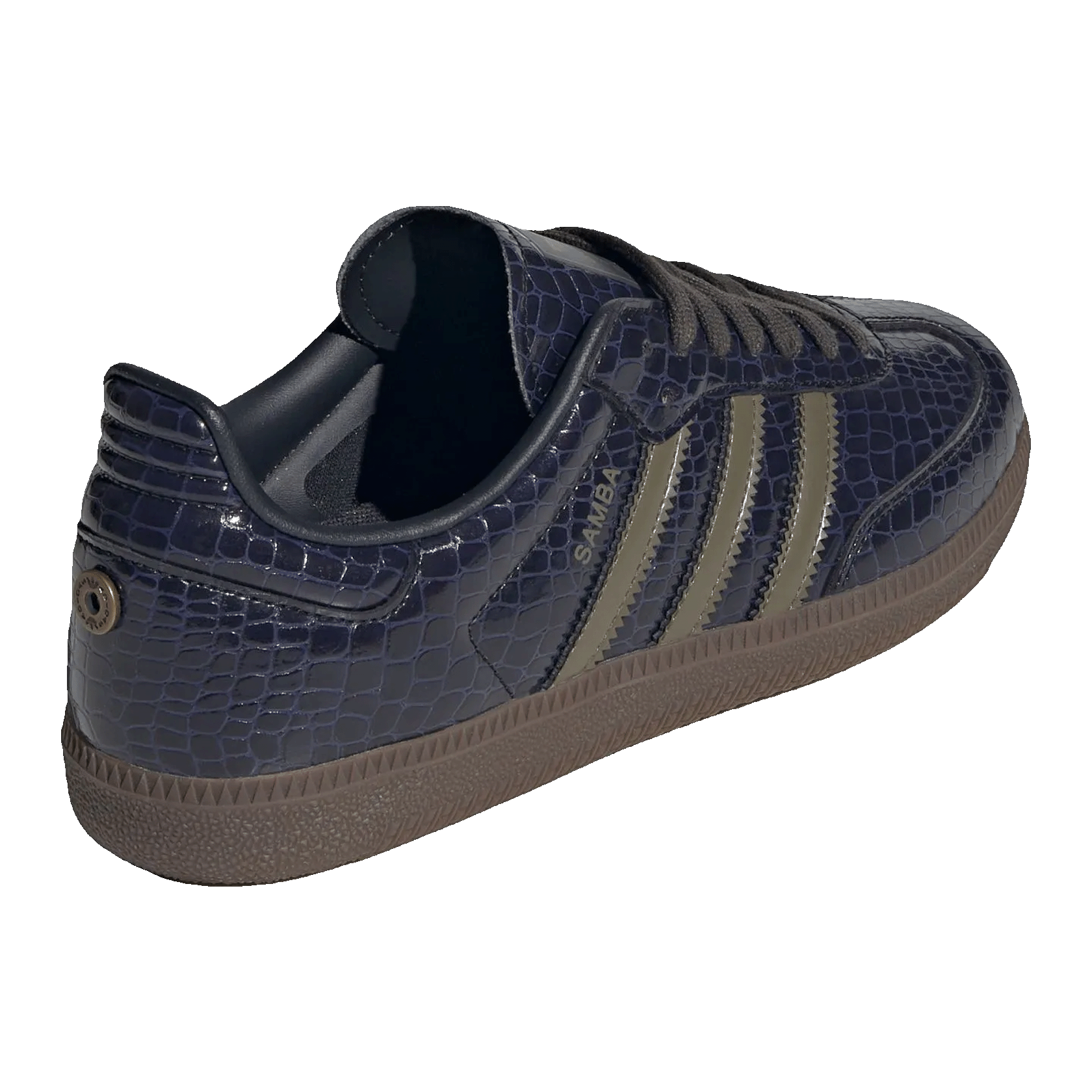 adidas Samba Snakeskin Boot Navy Olive (W) Back JQ8727