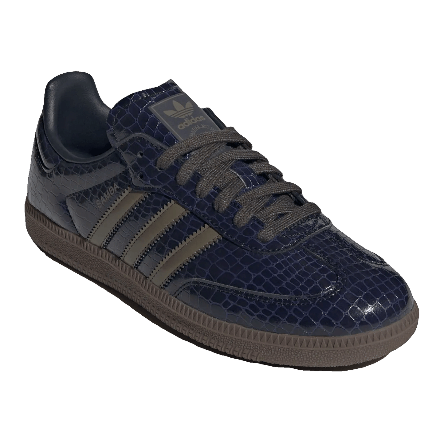 adidas Samba Snakeskin Boot Navy Olive (W) Side JQ8727