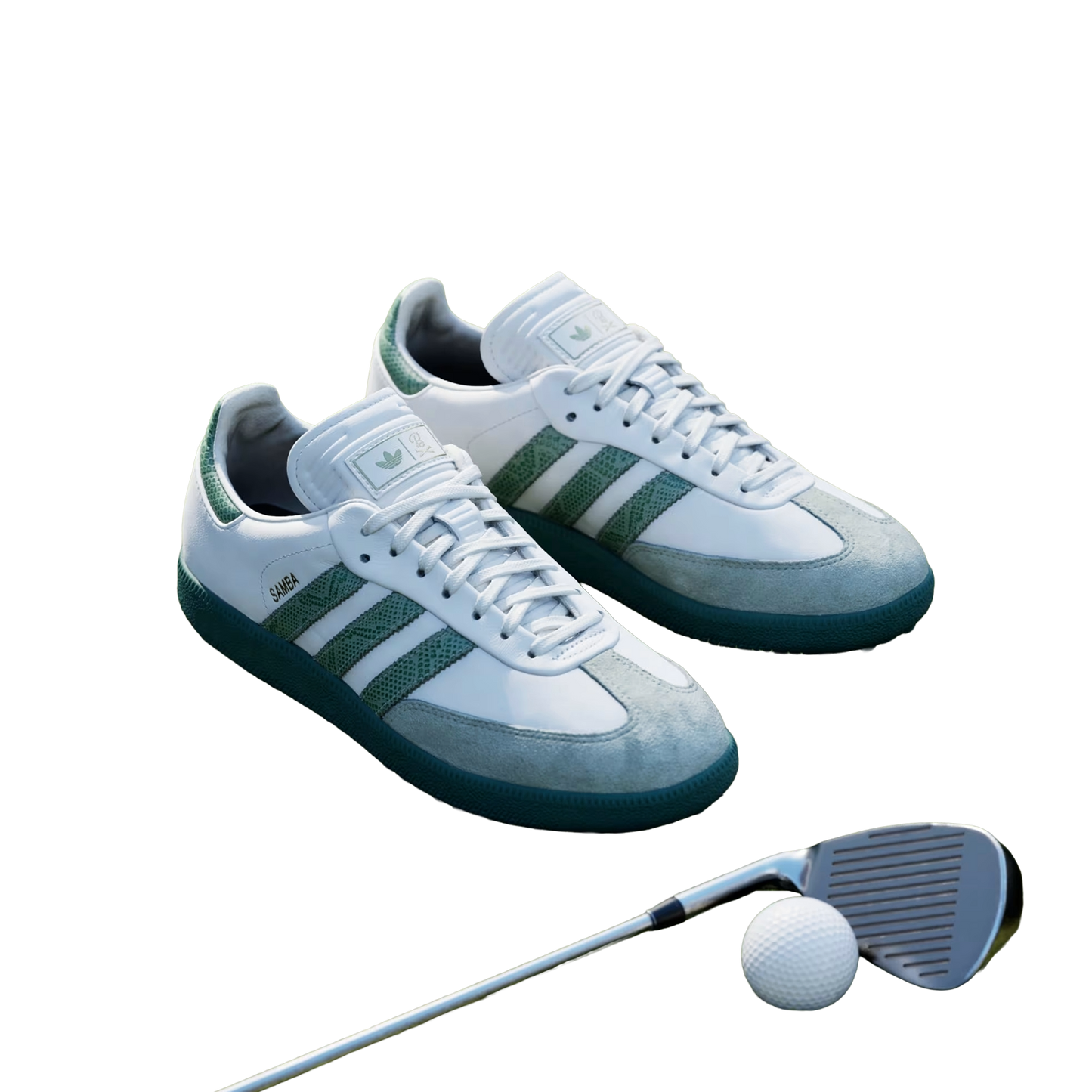 adidas Samba Spikeless Golf Barstool White Collegiate Green Side KJ1954